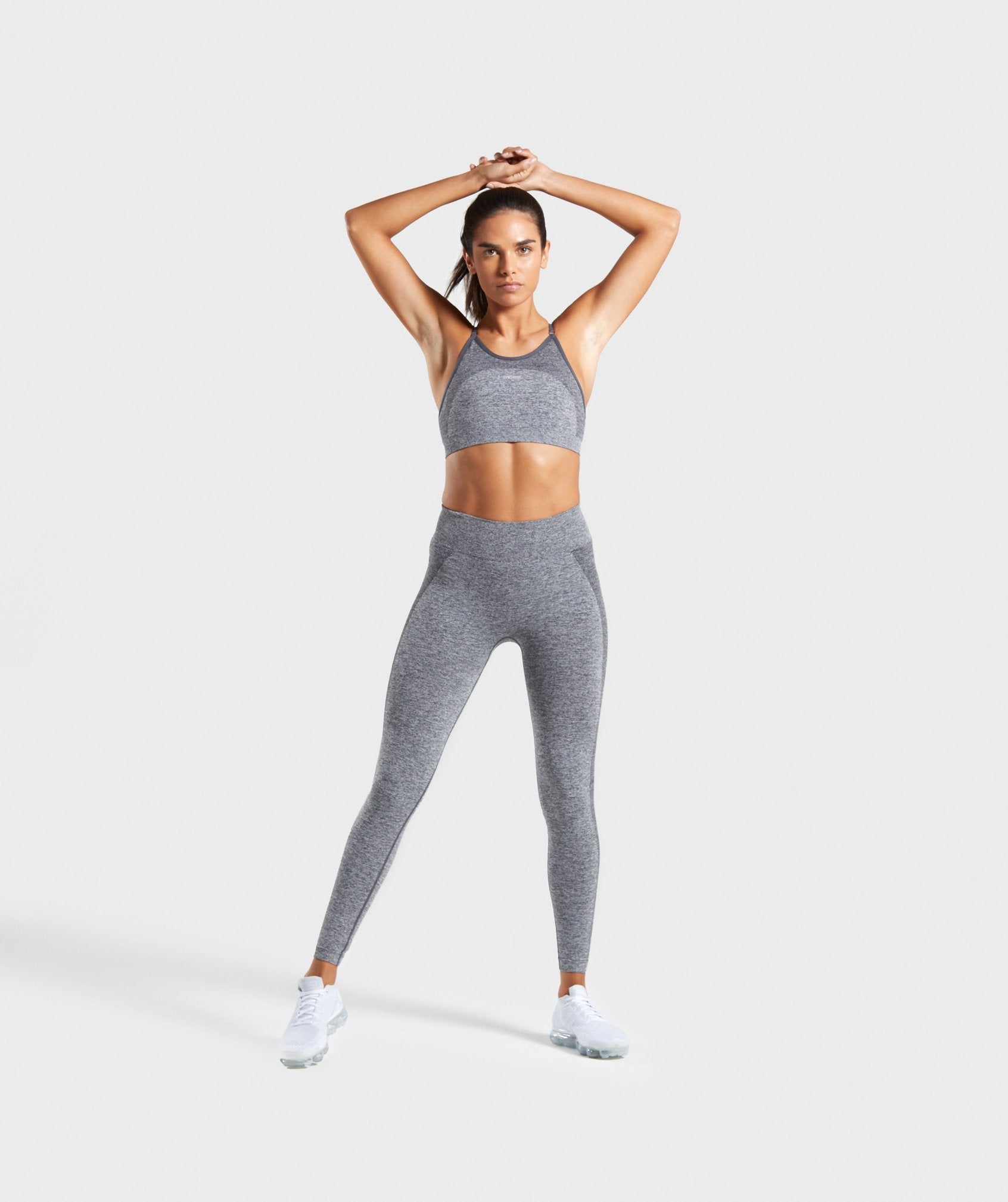 Flex High Waisted Leggings in Grey/Pink - view 3