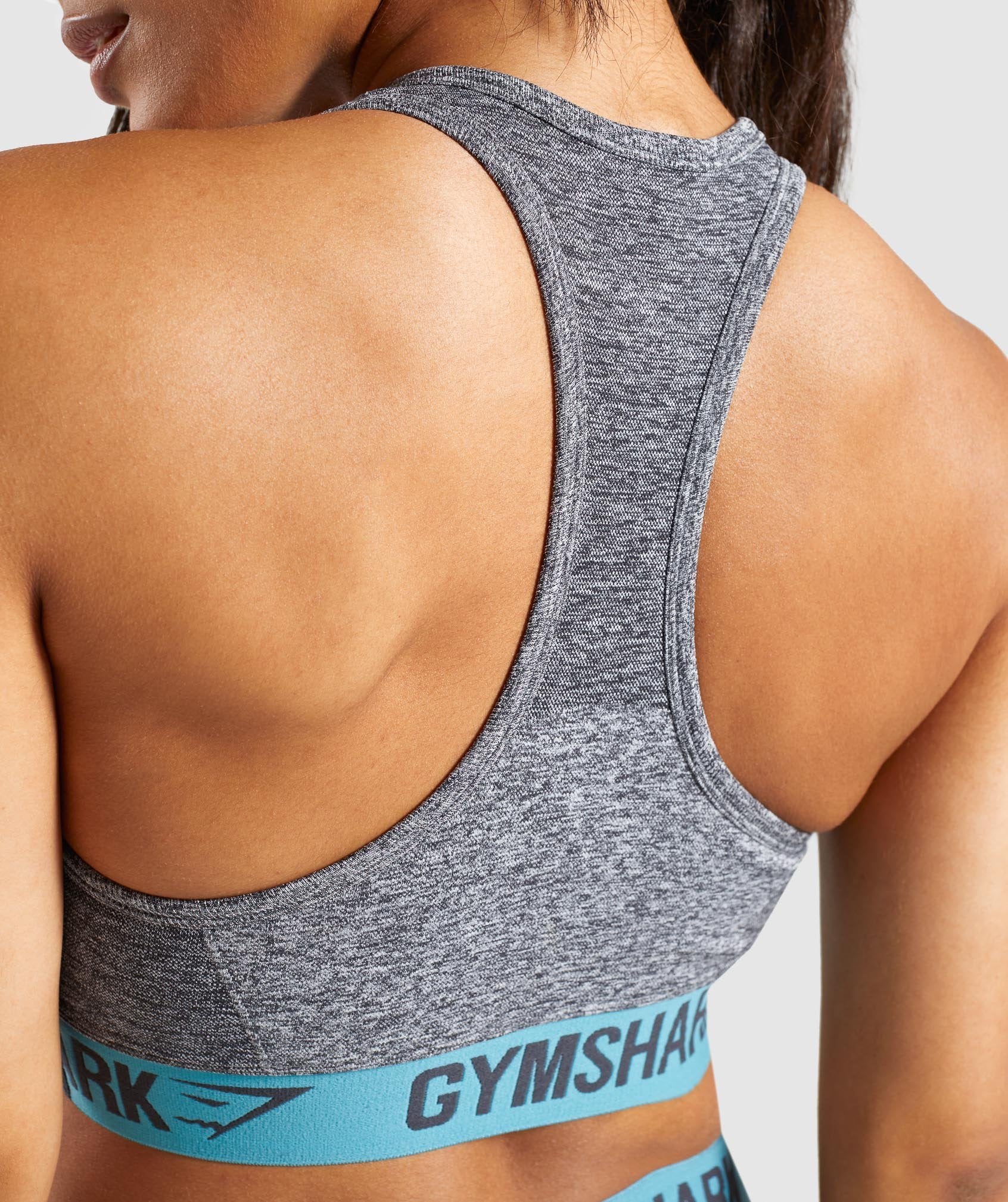 Flex Sports Bra in Charcoal Marl/Dusky Teal