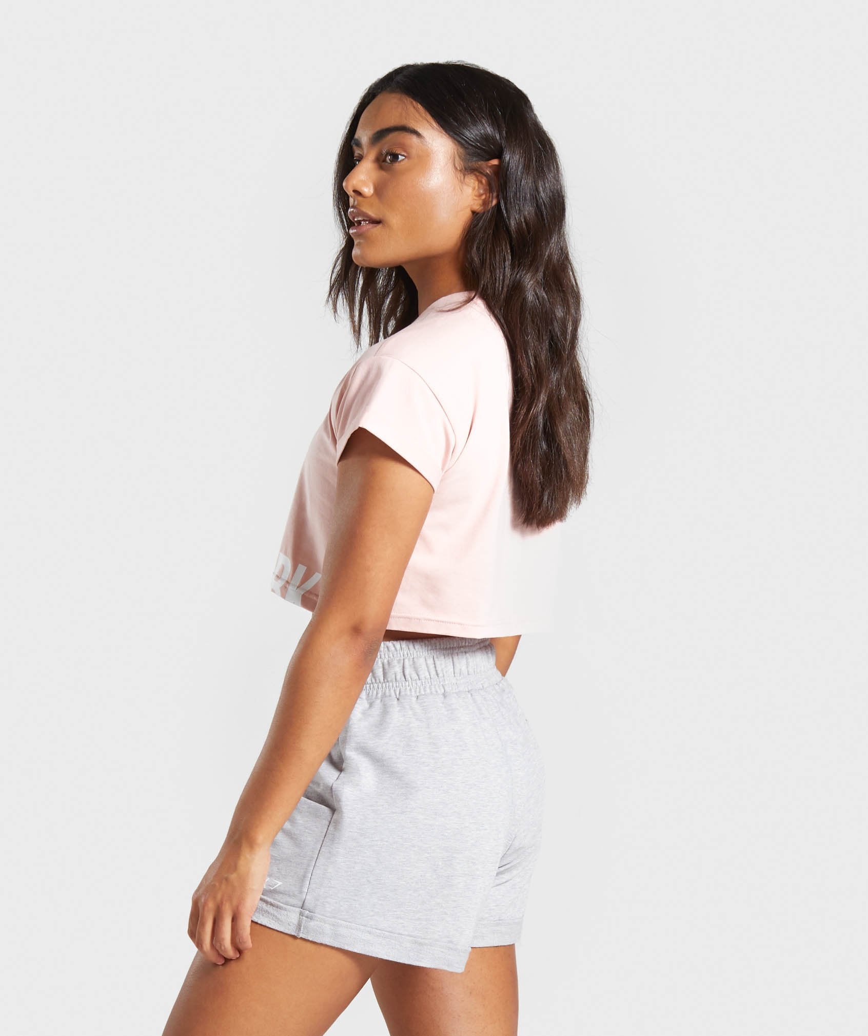 Fraction Crop Top in Pink