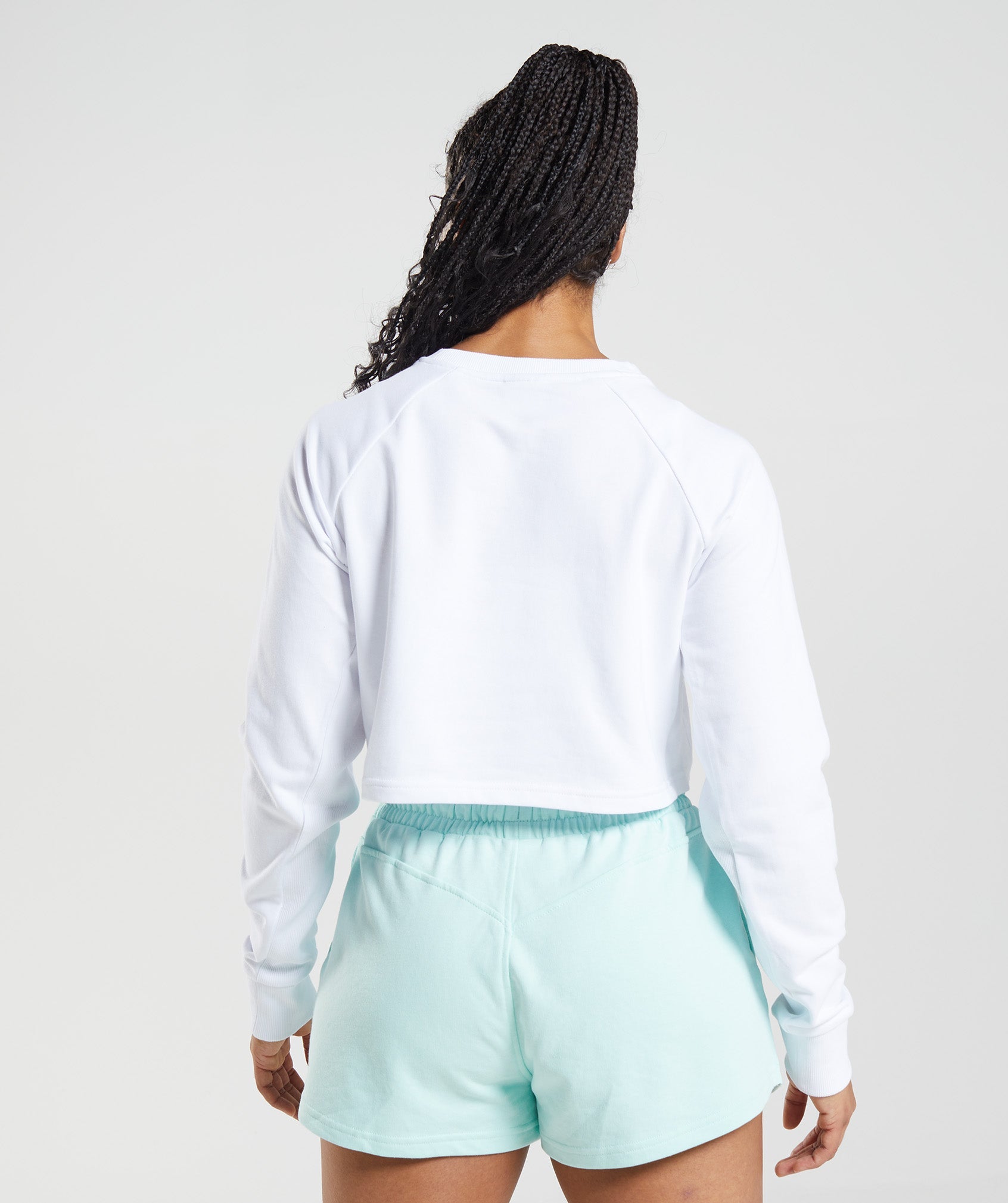 Legacy Cropped Sweater in White - view 2