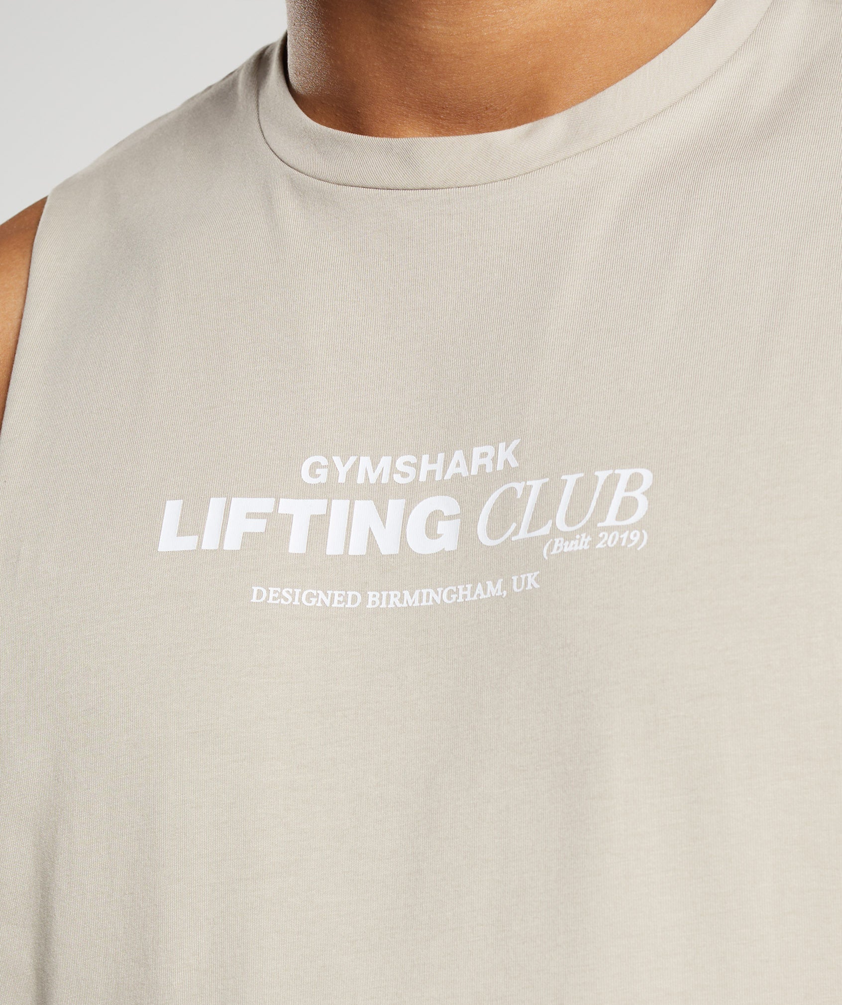 Social Club Drop Arm Tank in Pebble Grey - view 3