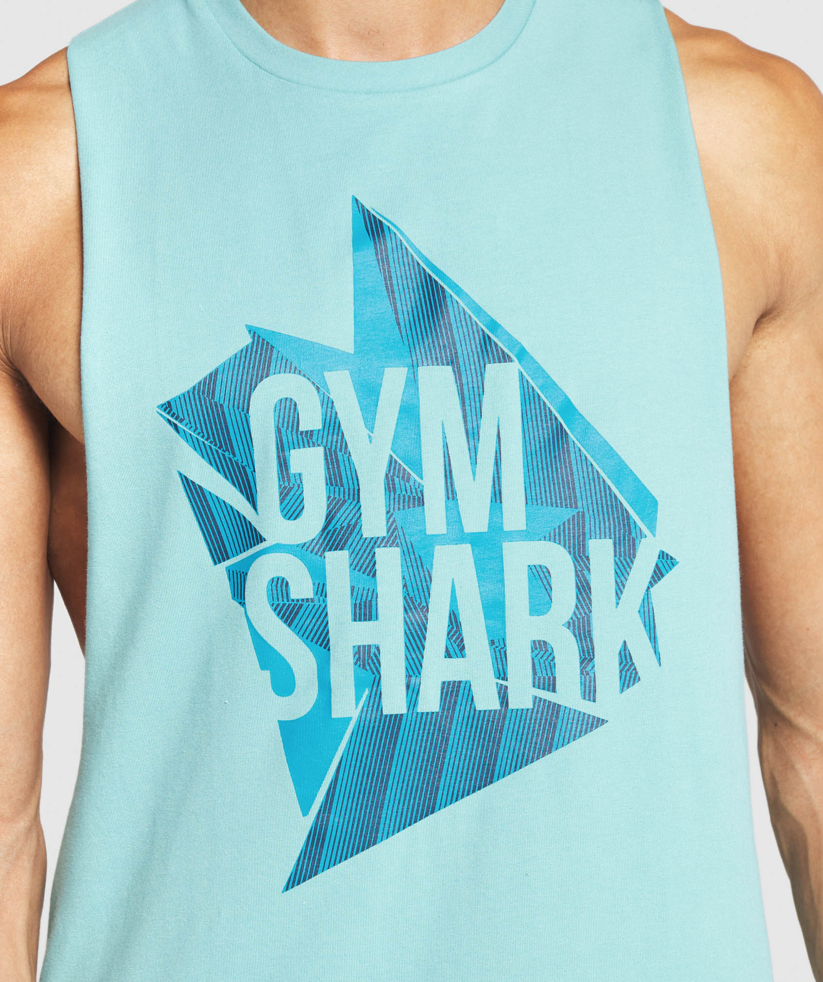 Graphic Dazzle Tank in Light Blue