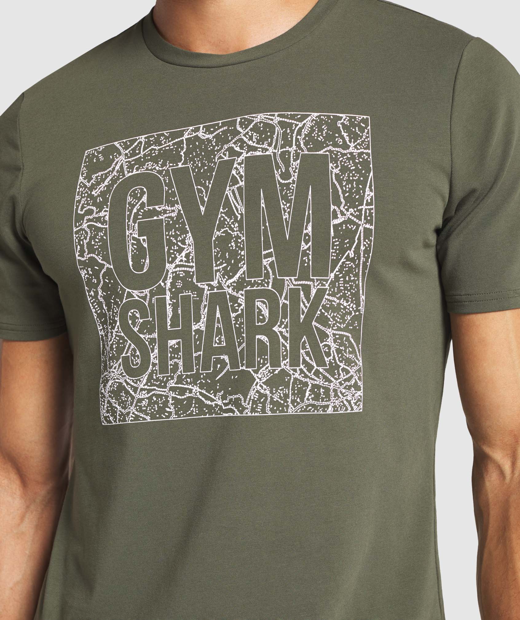 Graphic Map T-Shirt in Dark Green
