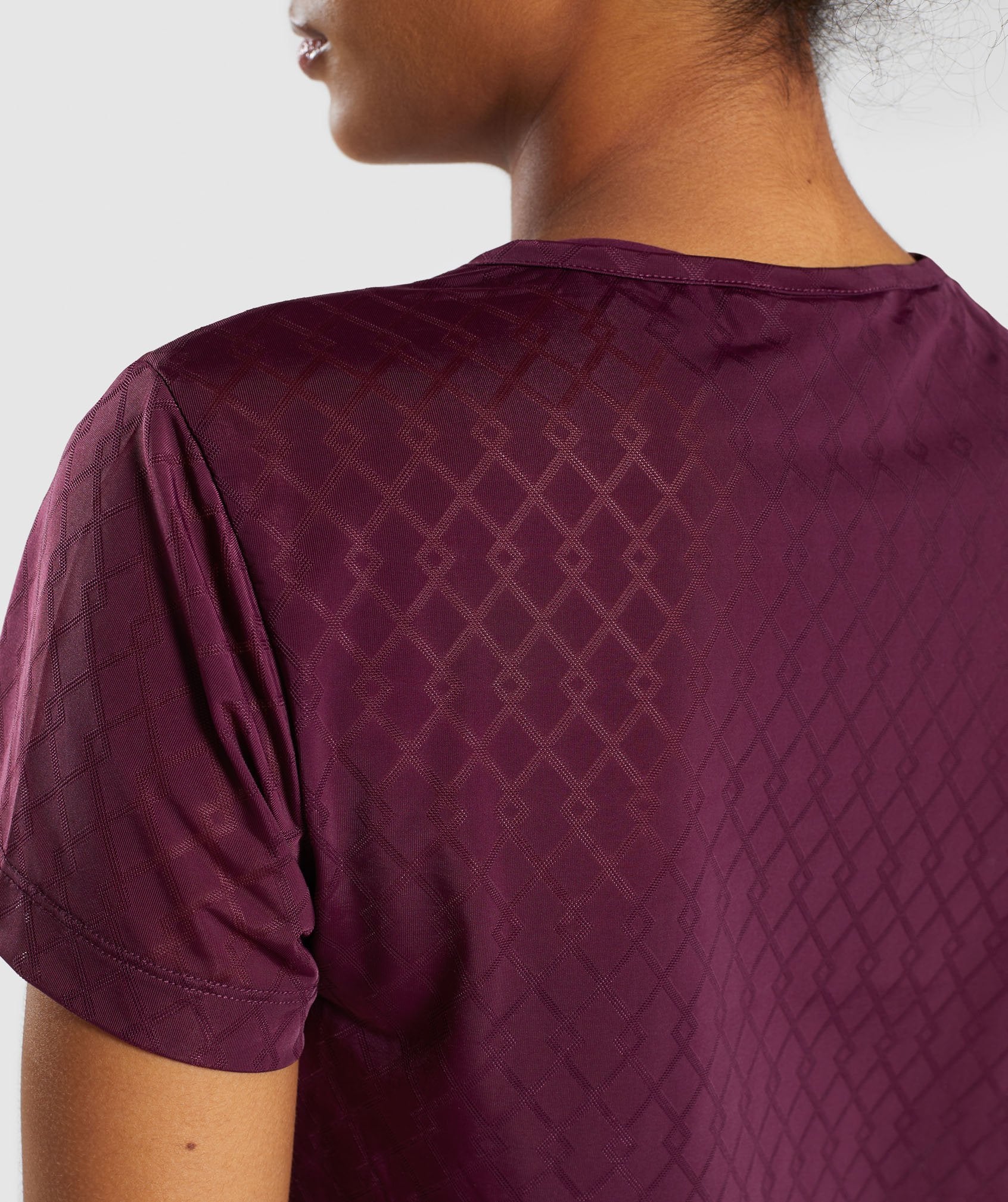 Geo Mesh Two In One Top in Dark Ruby - view 6