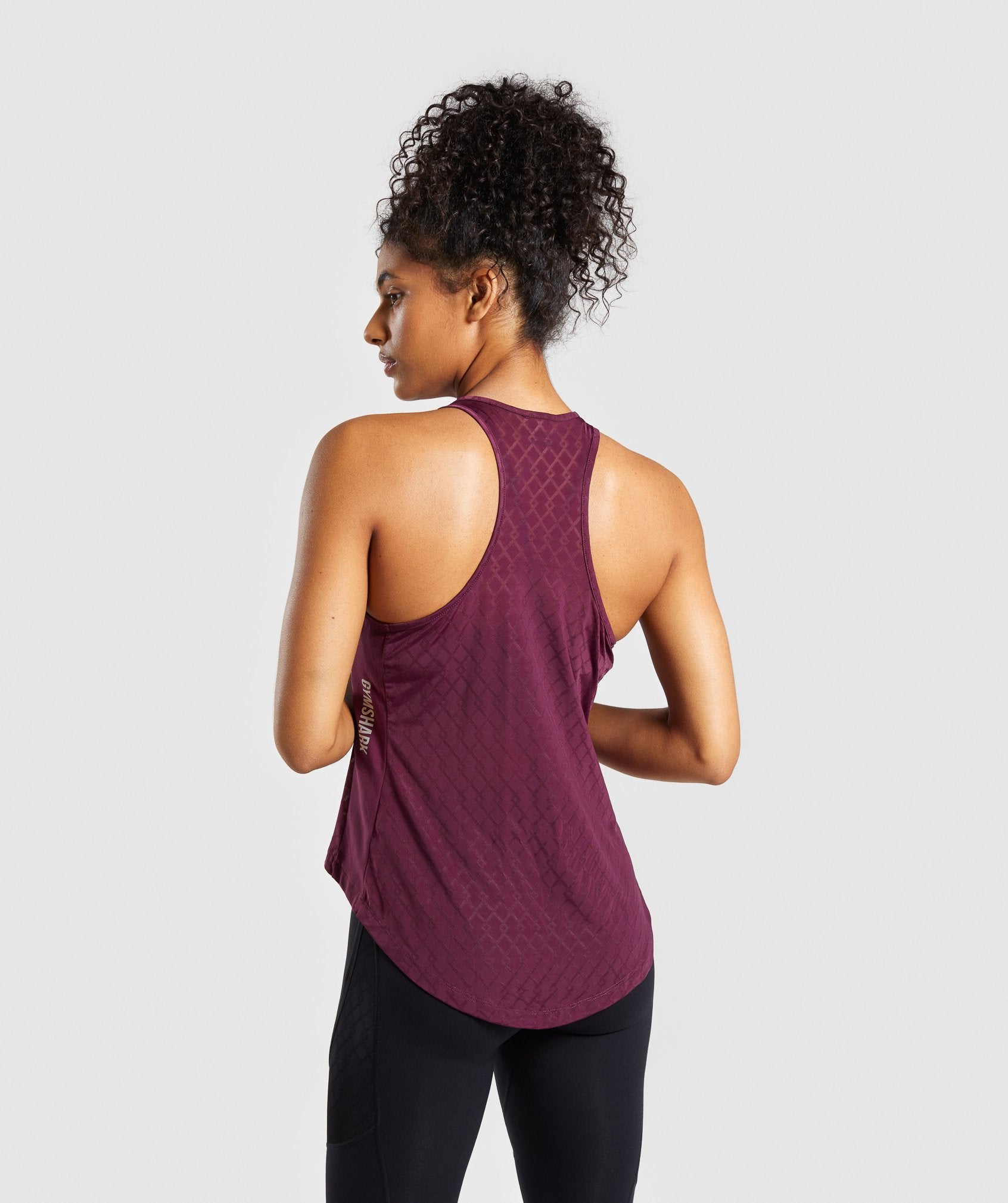 Geo Mesh Vest in Dark Ruby - view 2