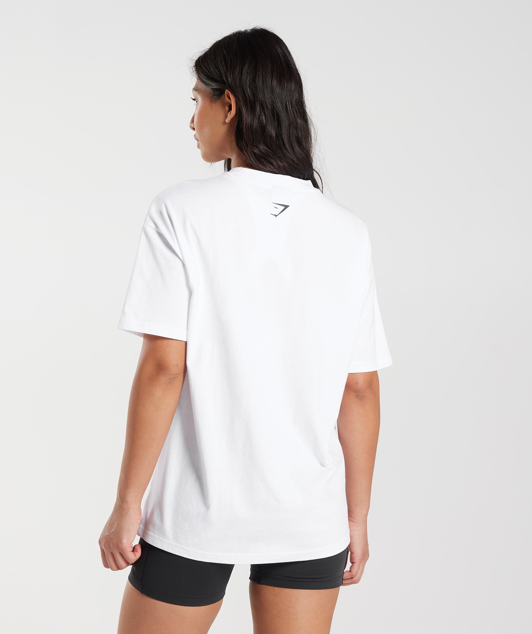 Lifting Graphic Oversized T-Shirt in White - view 2