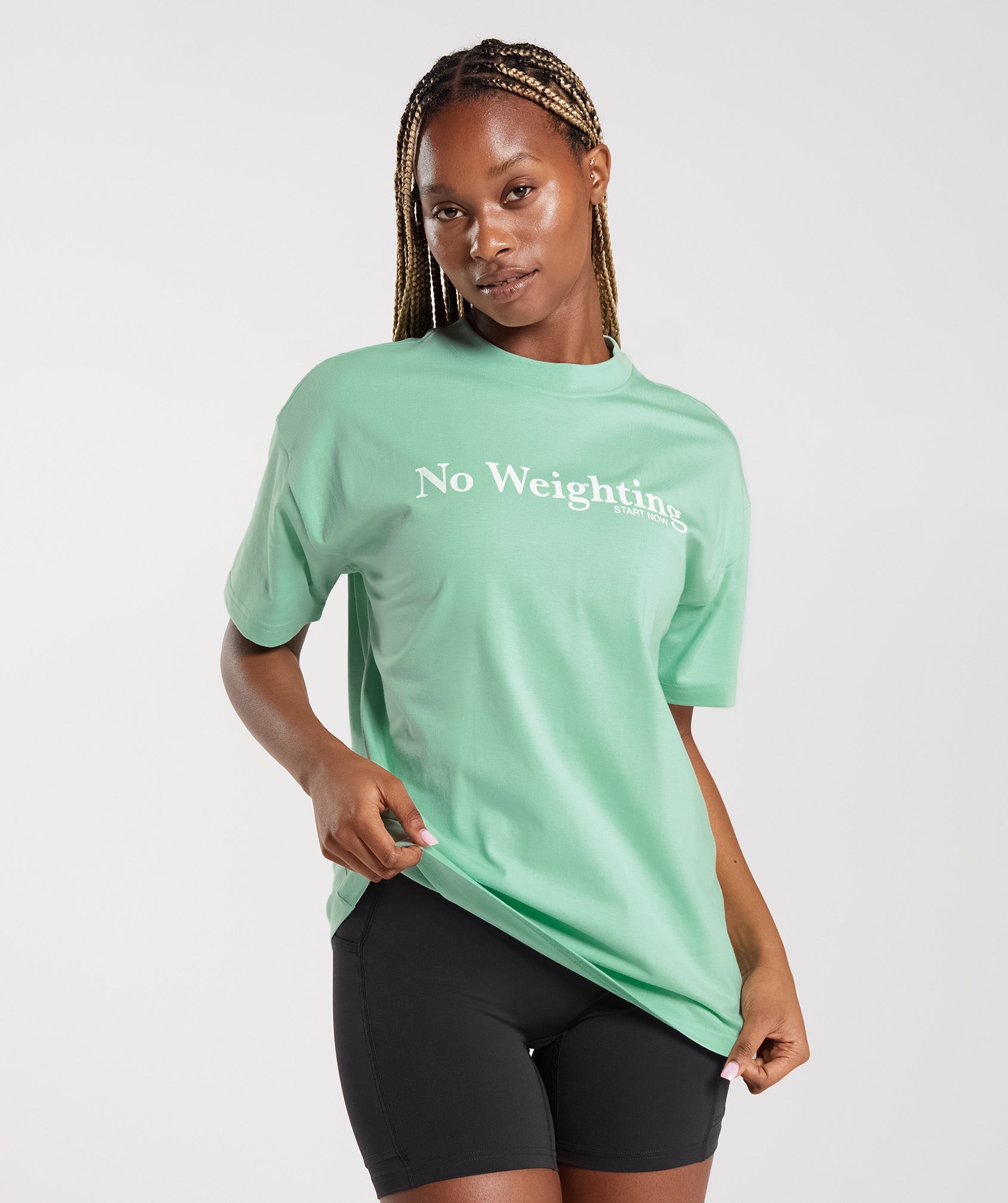 No Weighting Oversized T-Shirt in Pastel Green - view 1