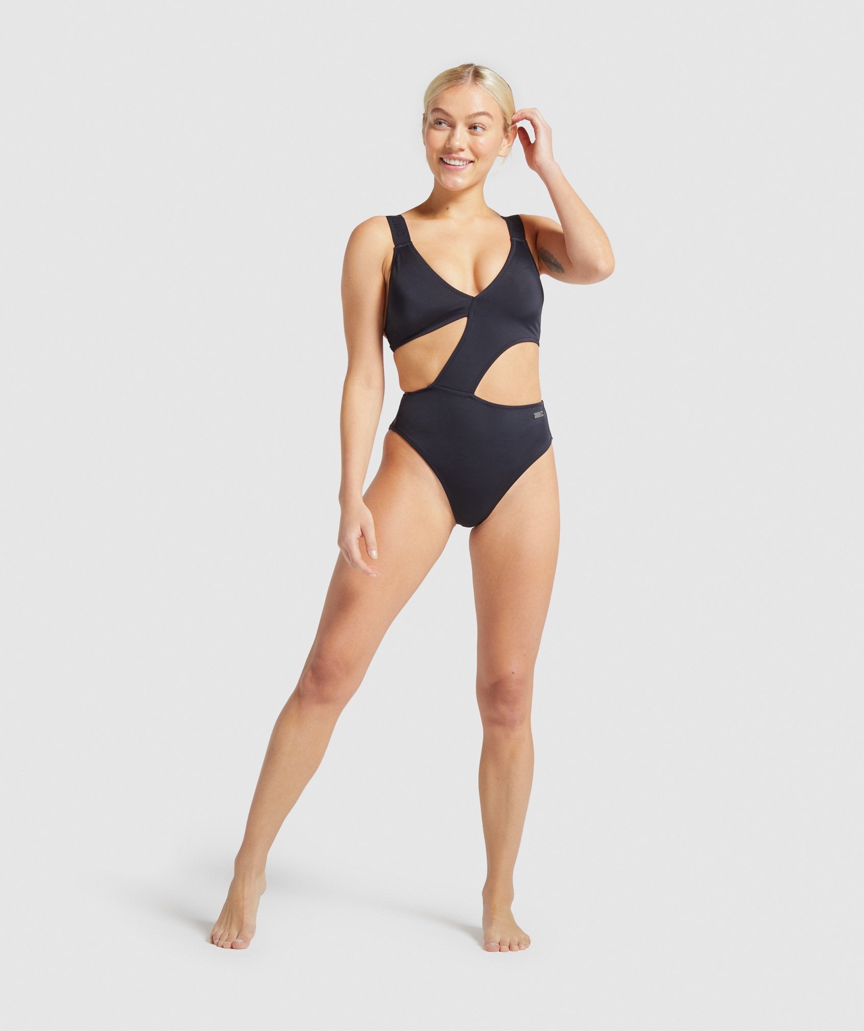 Gymshark Horizon Lifestyle Swimsuit - Black Image D