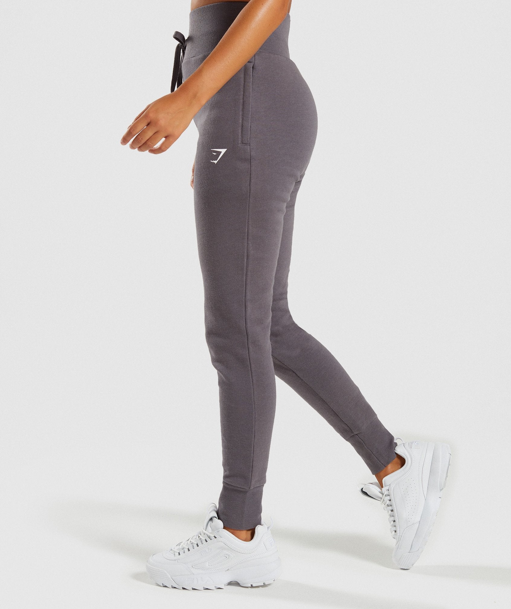 High Waisted Joggers in Slate Lavender Marl - view 3