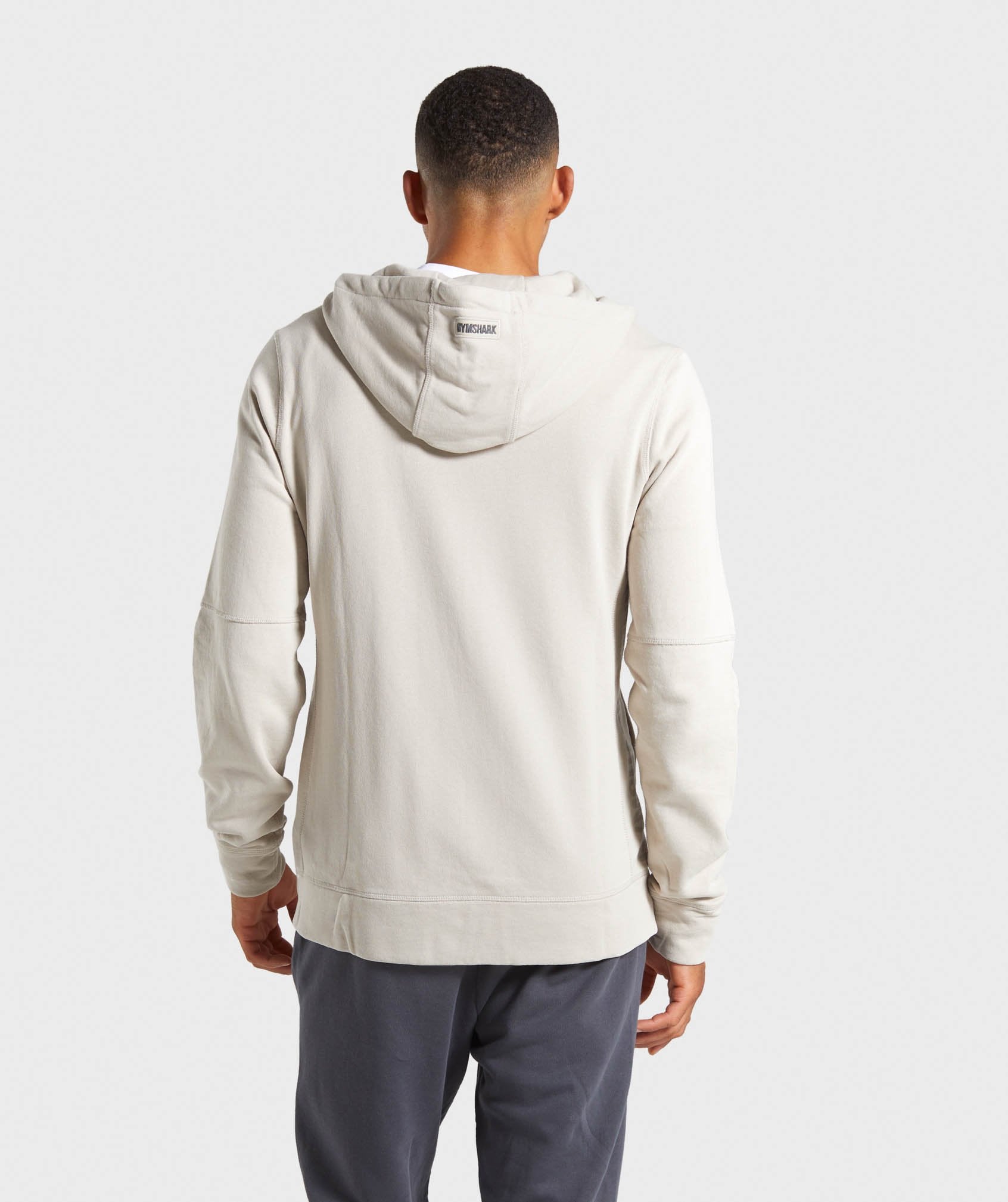 Laundered Zip Hoodie in Chalk Grey - view 3