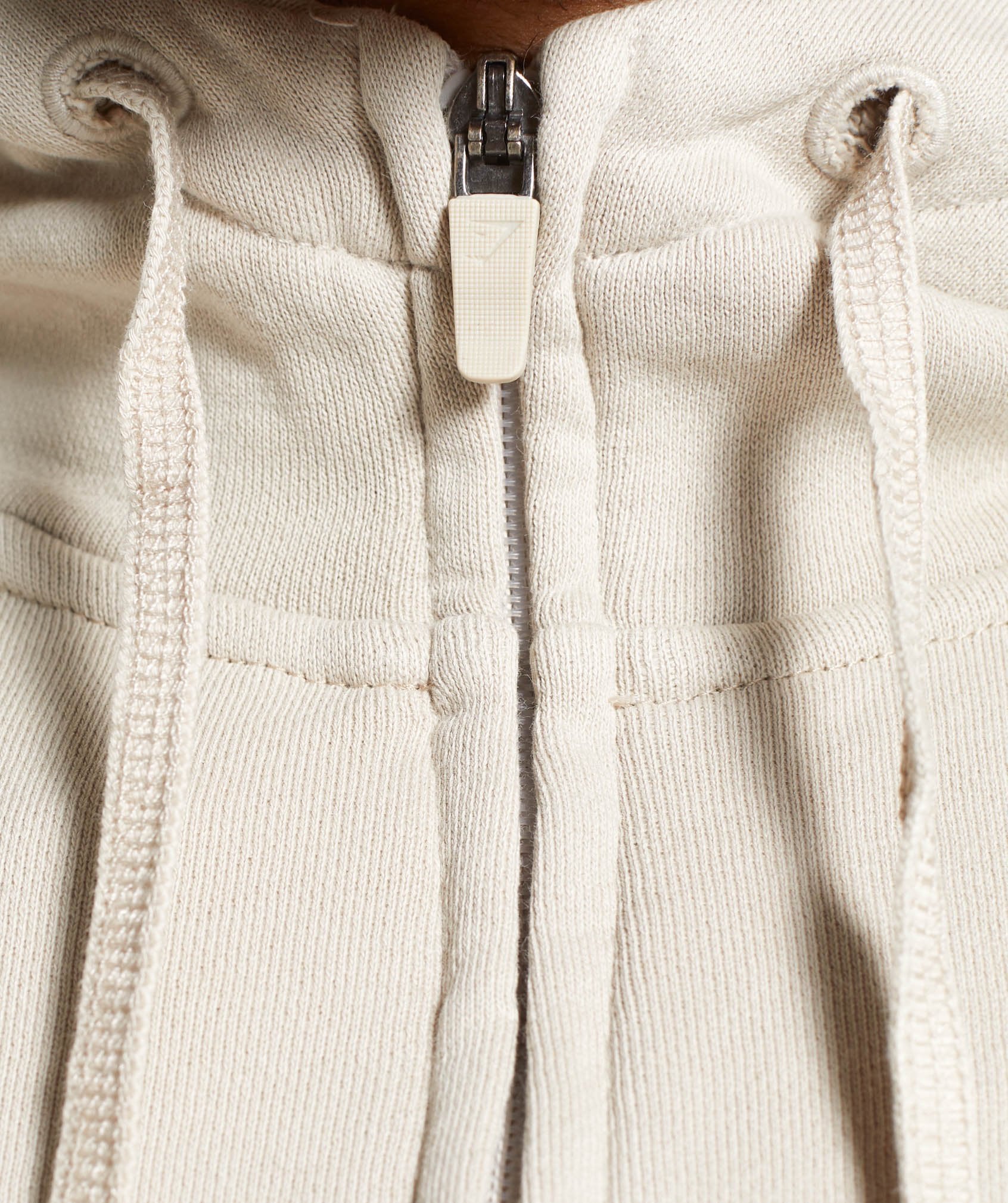 Laundered Zip Hoodie in Chalk Grey - view 6