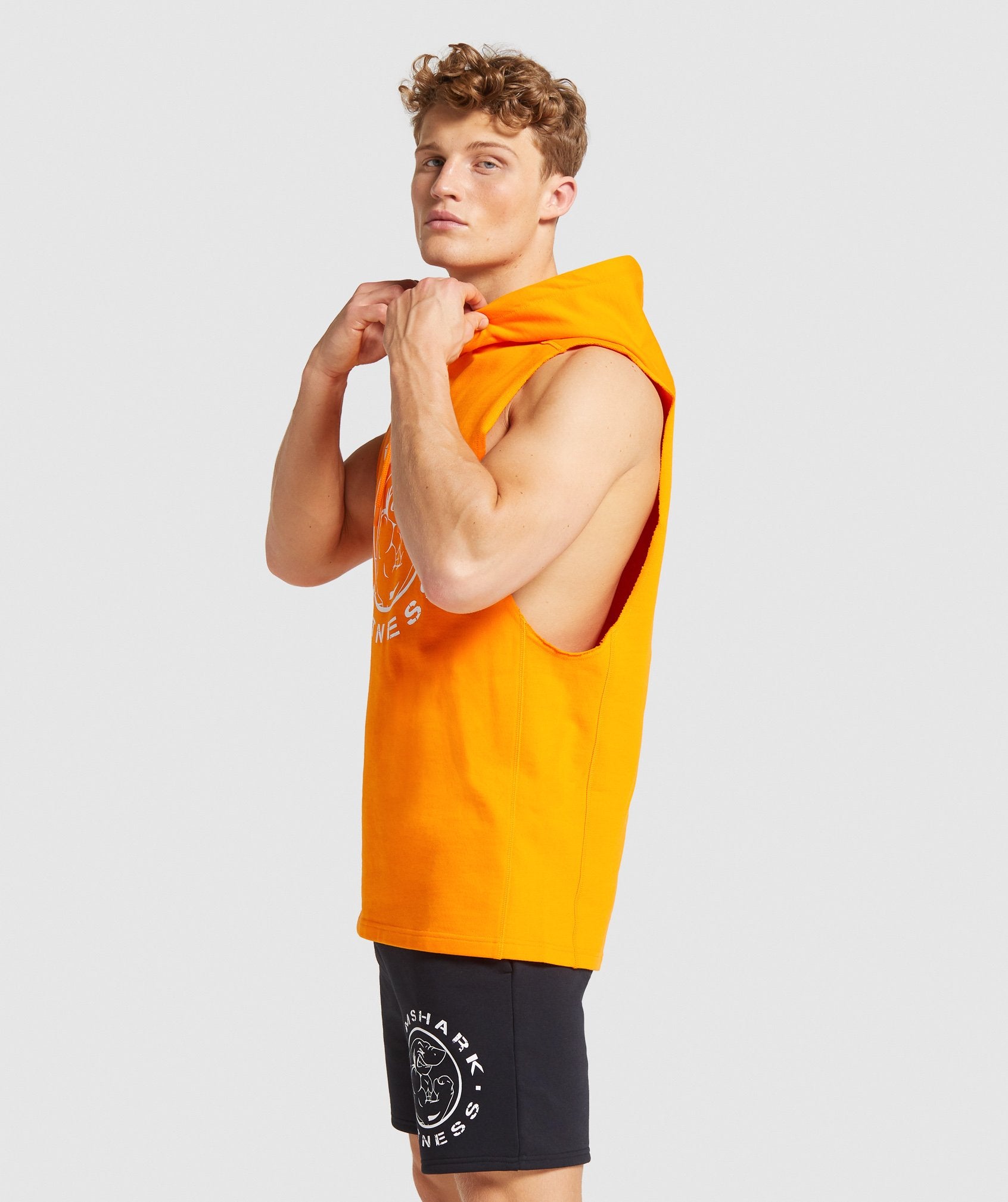 Legacy Drop Armhole Hoodie in Orange