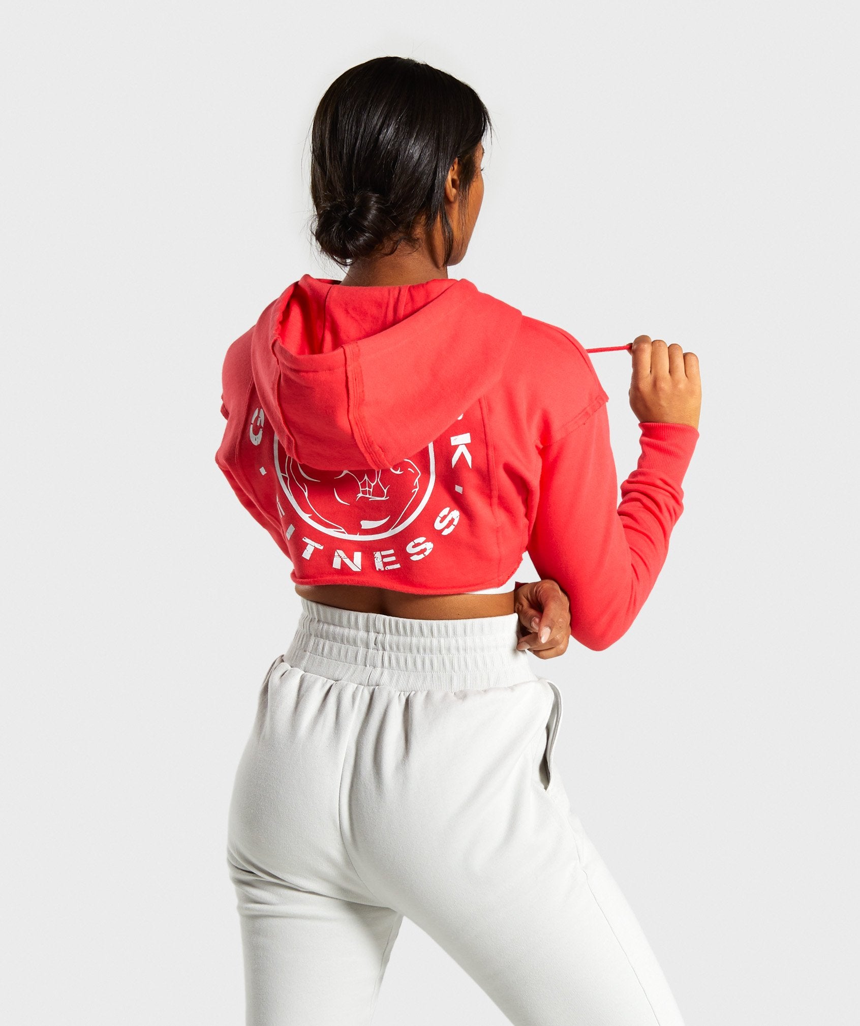 Legacy Fitness Super Cropped Hoodie in Red - view 2