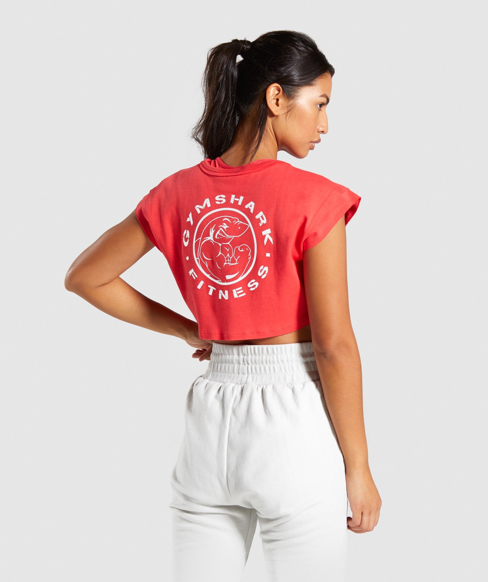 Legacy Fitness Raw Crop Top in Red - view 2