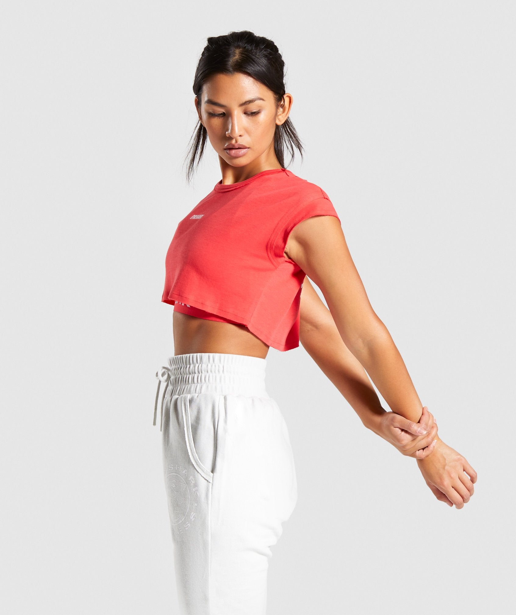 Legacy Fitness Raw Crop Top in Red - view 3