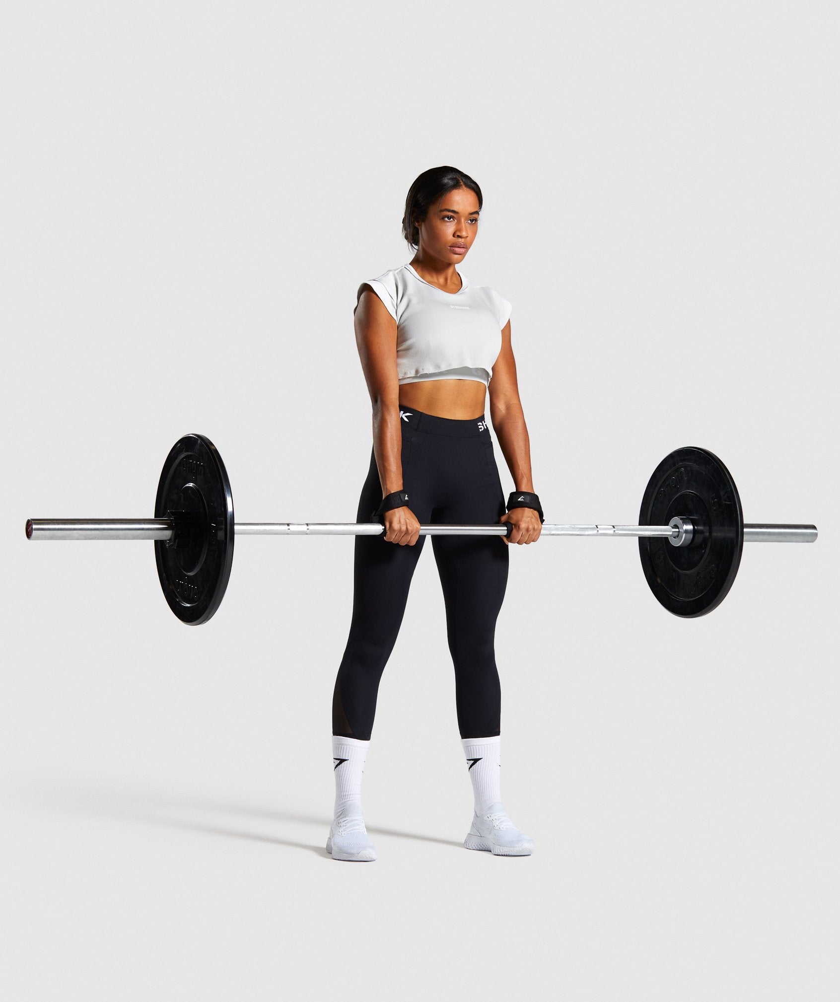 Legacy Fitness Raw Crop Top in Light Grey - view 4