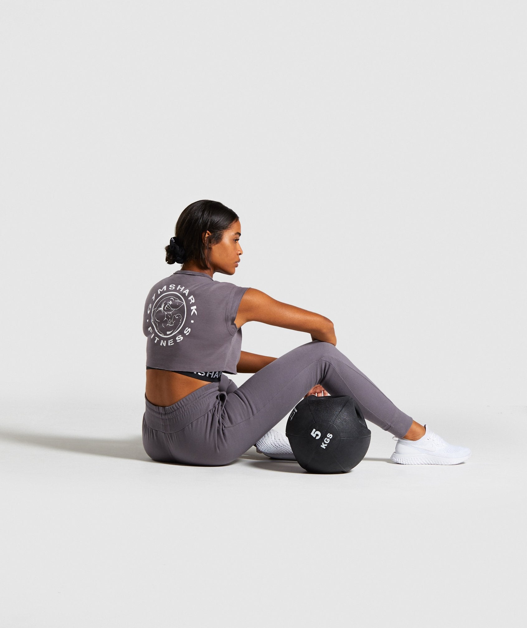 Legacy Fitness Raw Crop Top in Slate Lavender