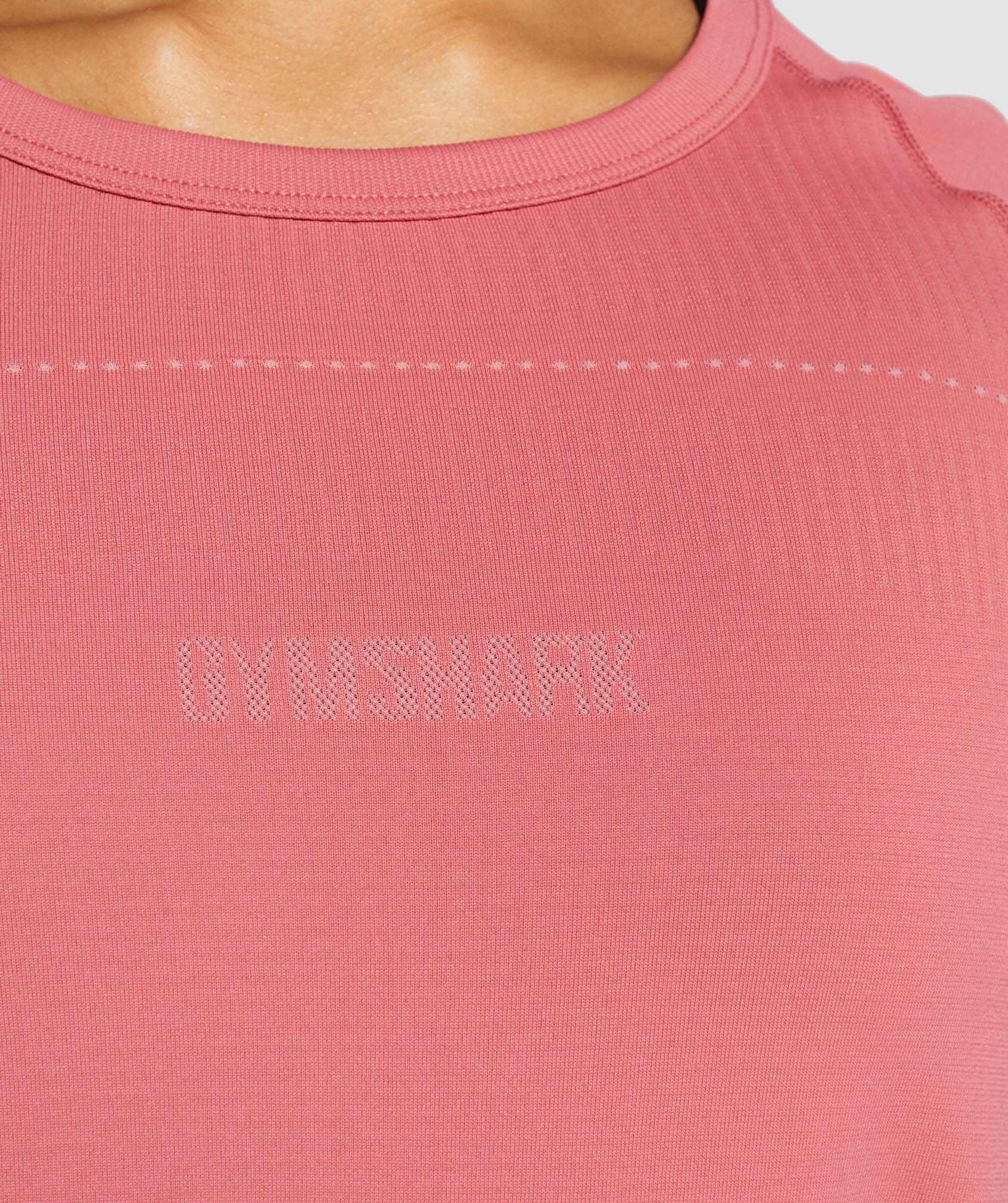 Breeze Lightweight Seamless Long Sleeve Crop Top in Rose Slate - view 5