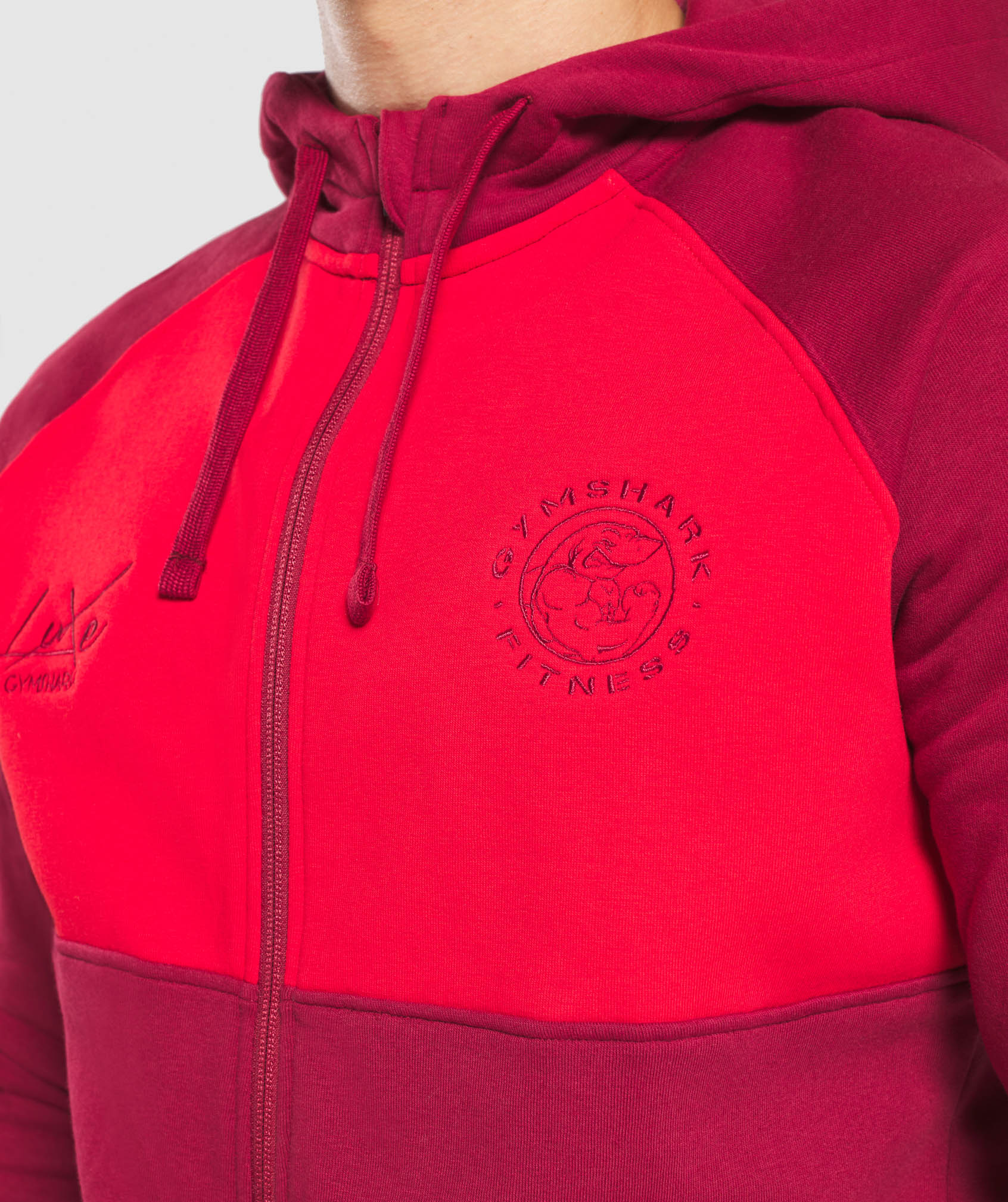 Luxe Legacy Zip Hoodie in Burgundy