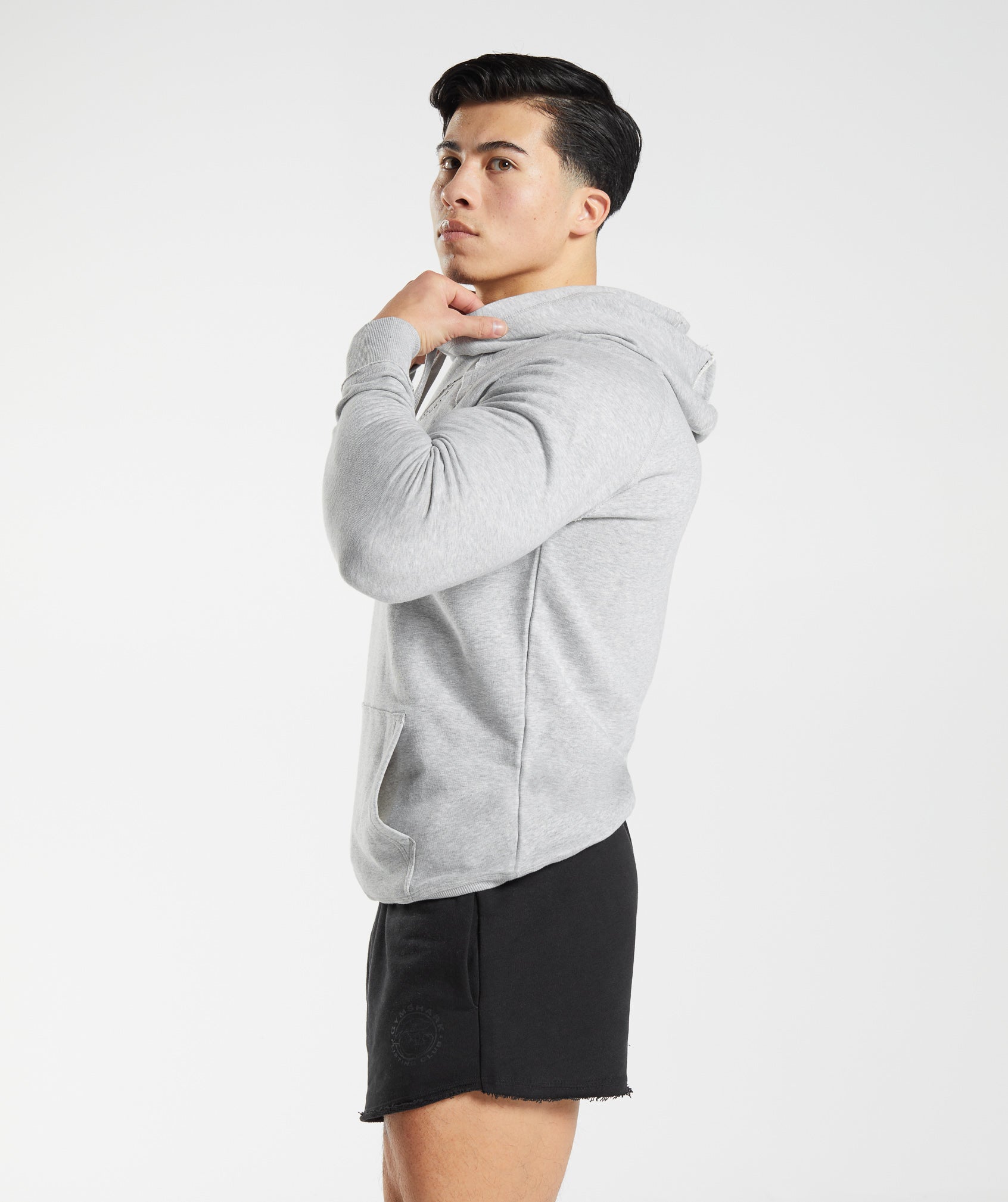 Legacy Hoodie in Light Grey Marl - view 5