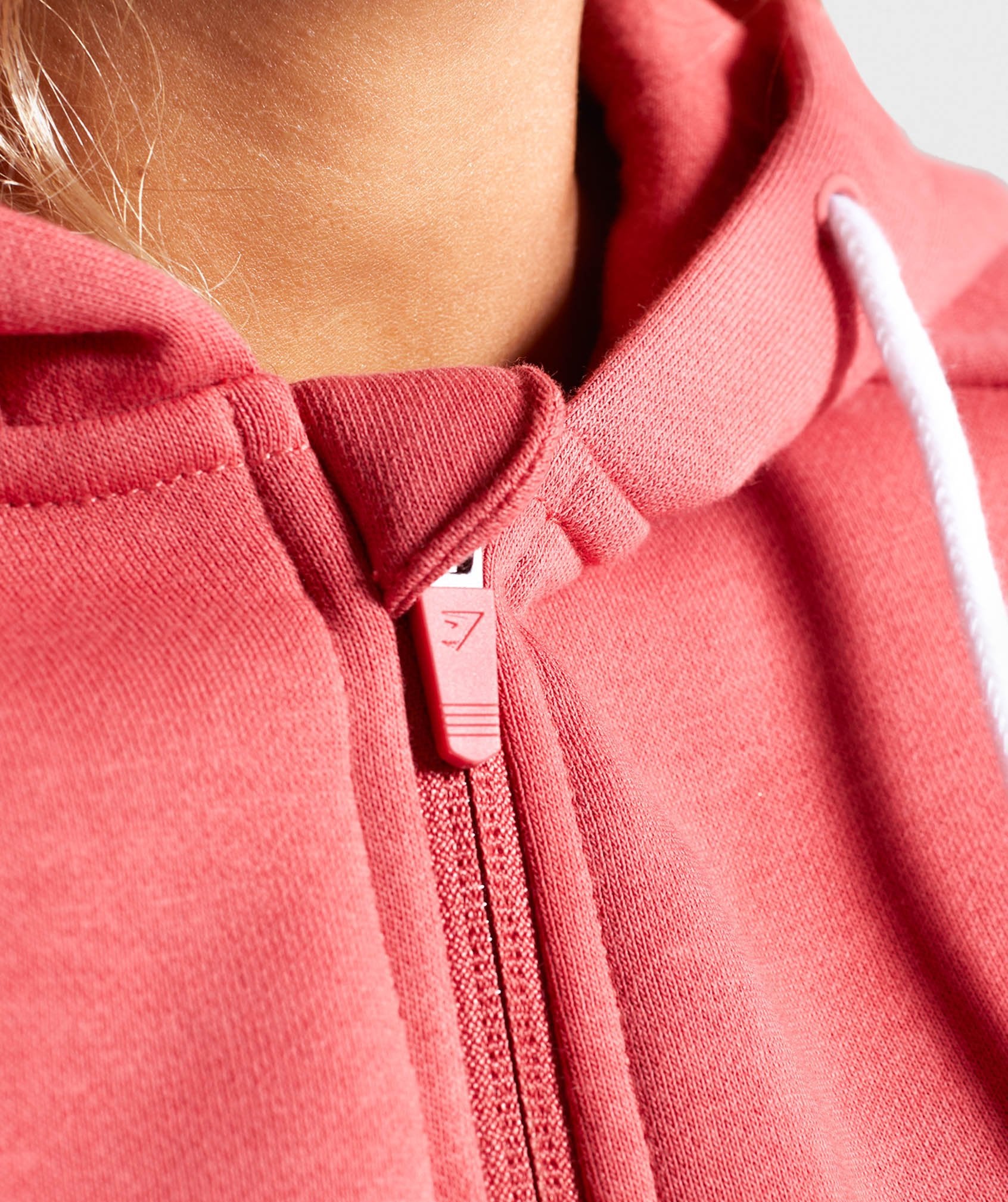 Legacy Fitness Crop Zip Hoodie in Brick Red - view 5