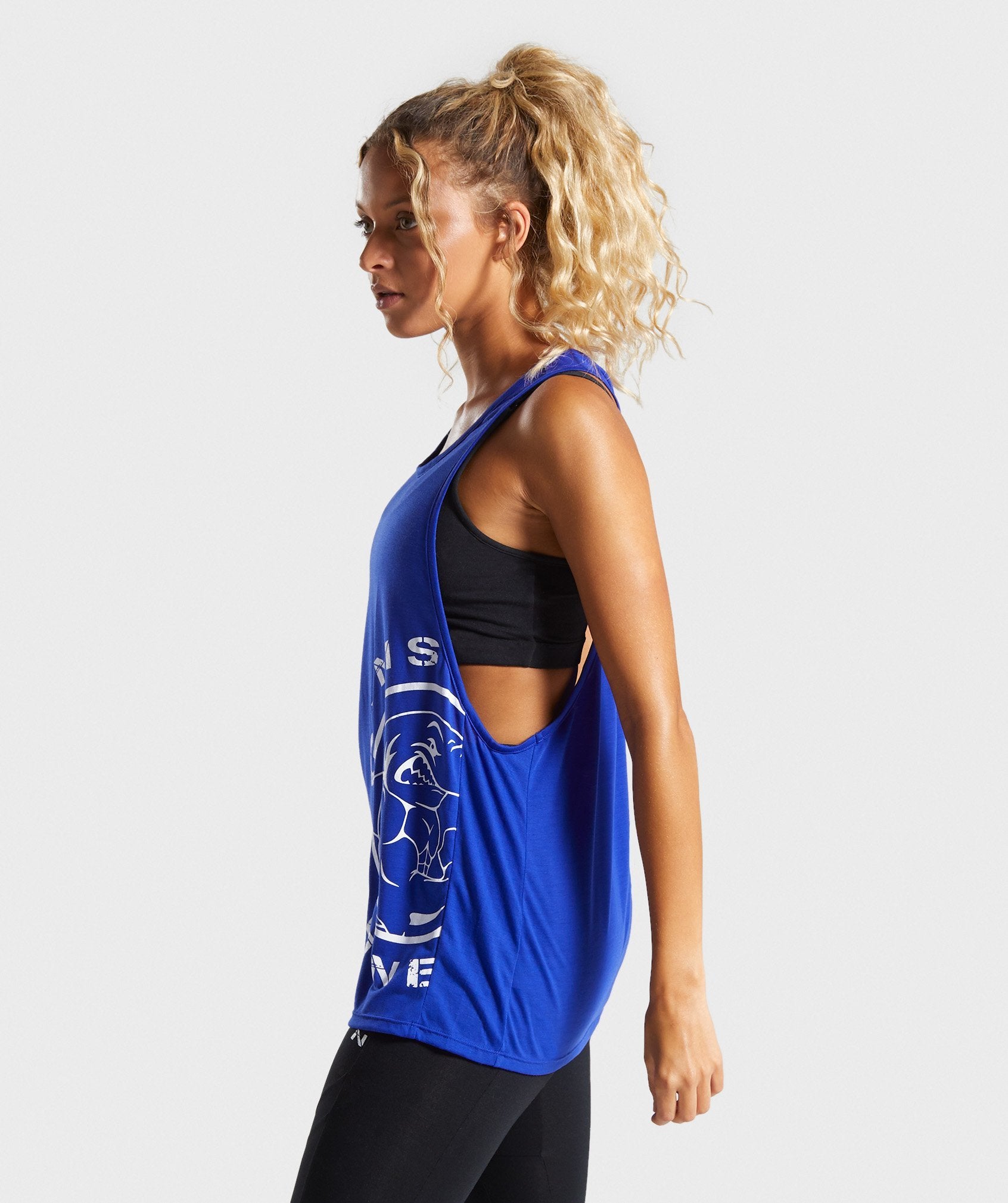 Legacy Fitness Drop Arm Vest in Blue - view 3