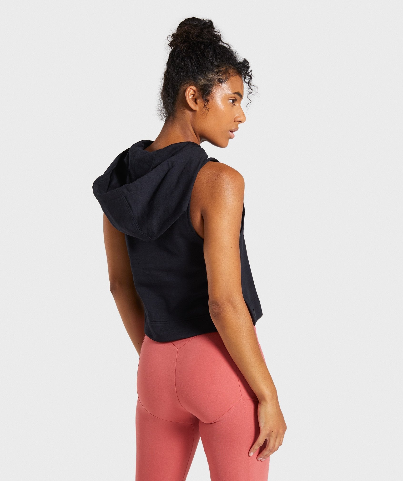 Legacy Fitness Sleeveless Hoodie in Black - view 2