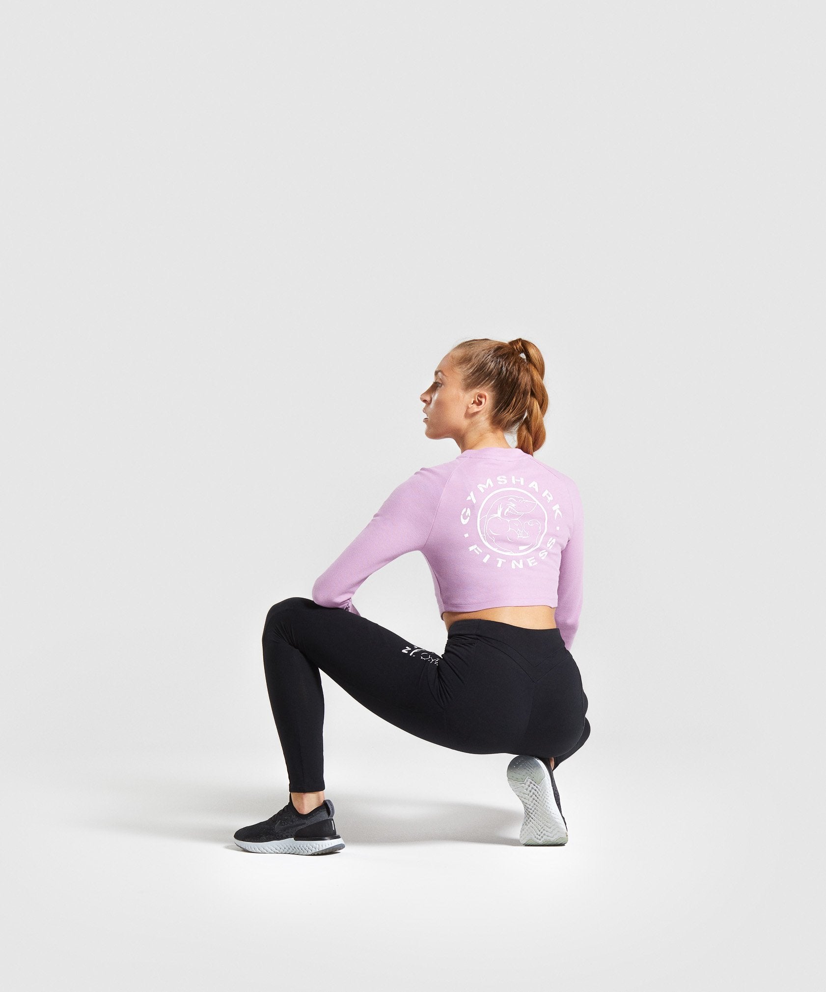 Legacy Fitness Long Sleeve Crop Top in Pink - view 4