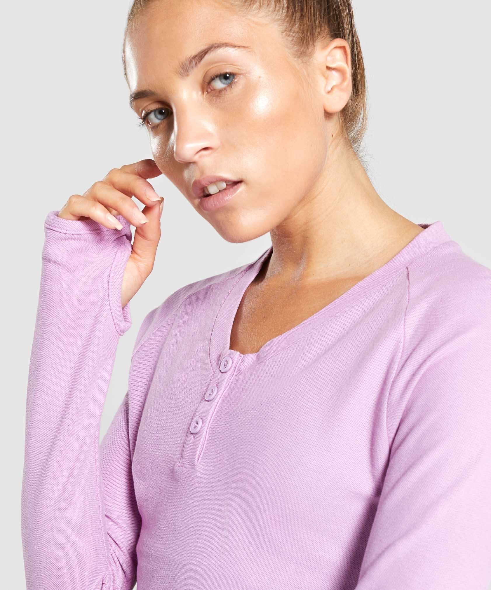 Legacy Fitness Long Sleeve Crop Top in Pink - view 5