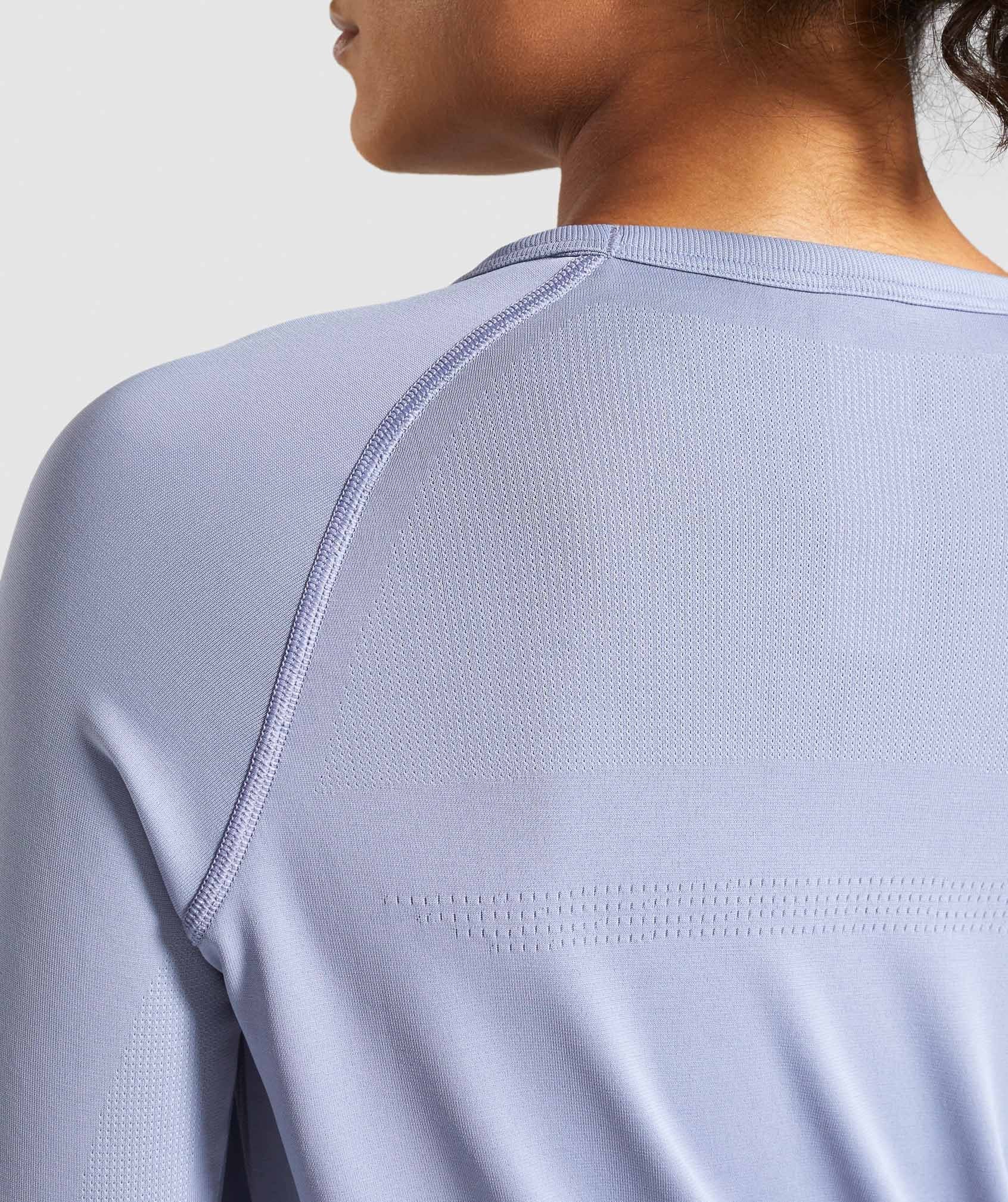 Breeze Lightweight Seamless Long Sleeve Top in Blue - view 6