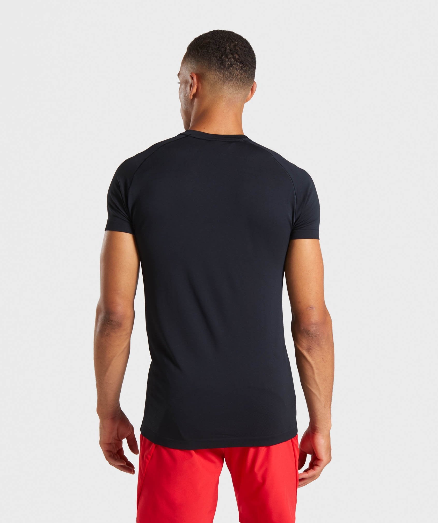 Lightweight Seamless T-Shirt in Black - view 2