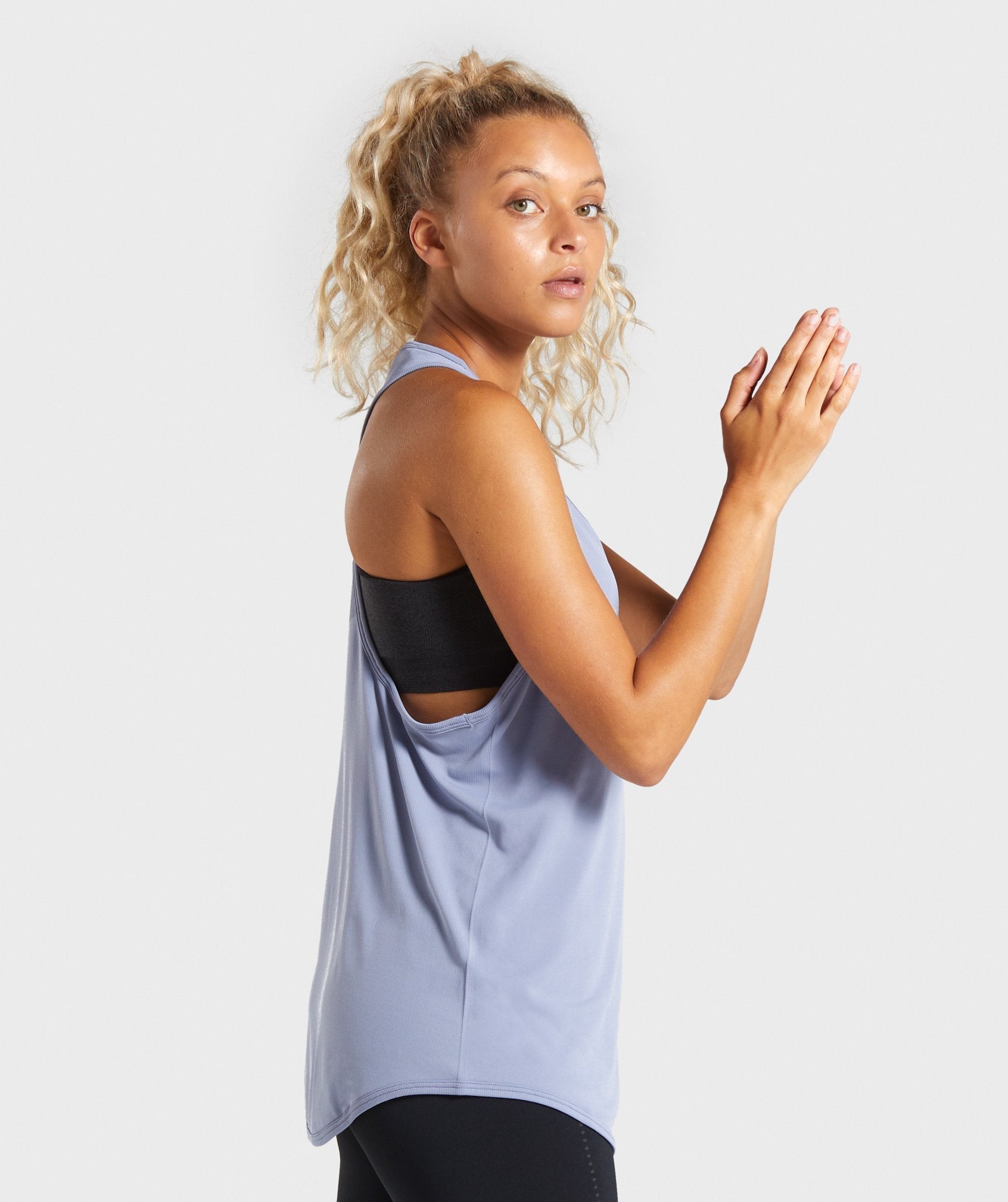 Breeze Lightweight Seamless Vest in Blue - view 3