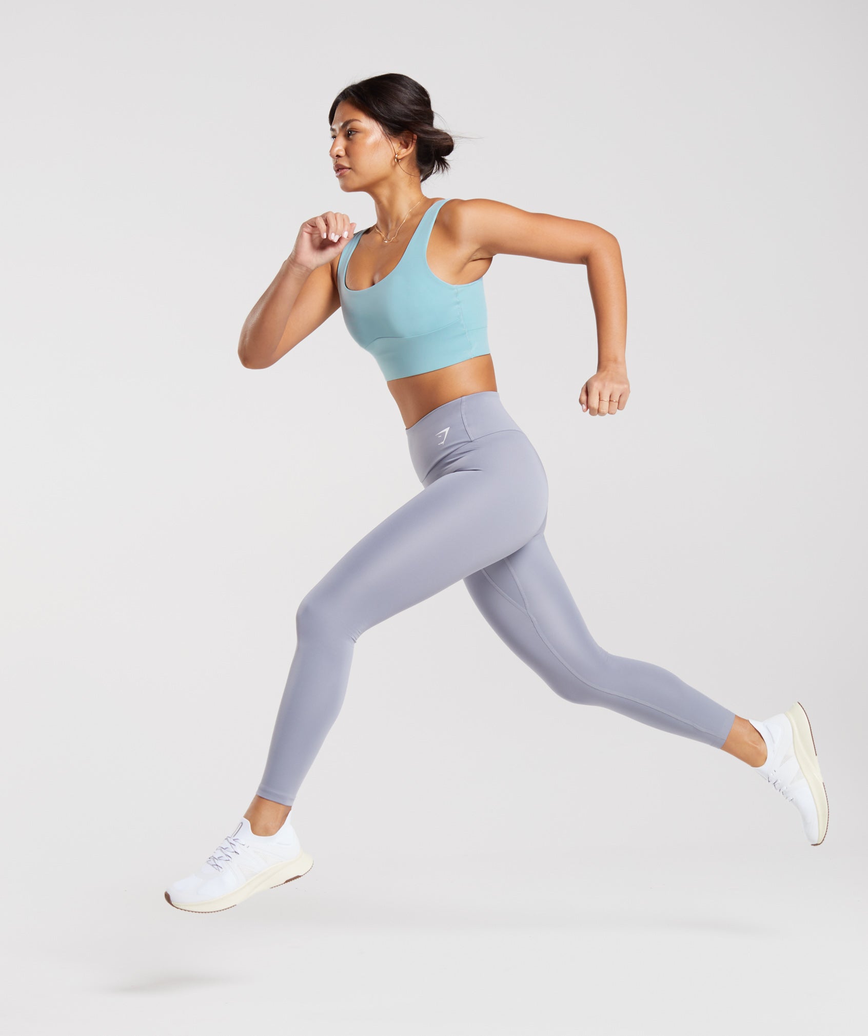 Longline Sports Bra in Iceberg Blue - view 4