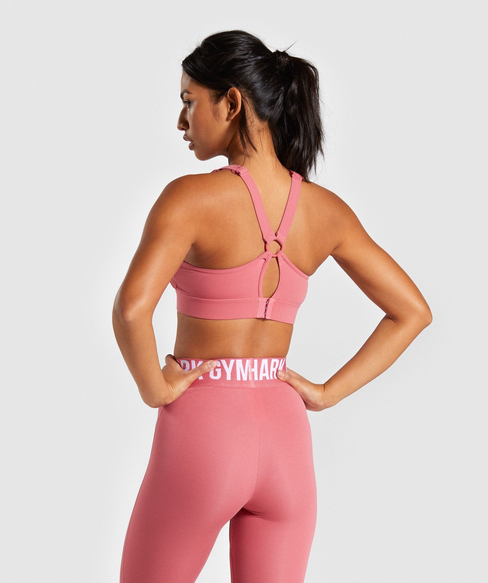 Gymshark Movement Mesh Sports Bra - Rose Slate