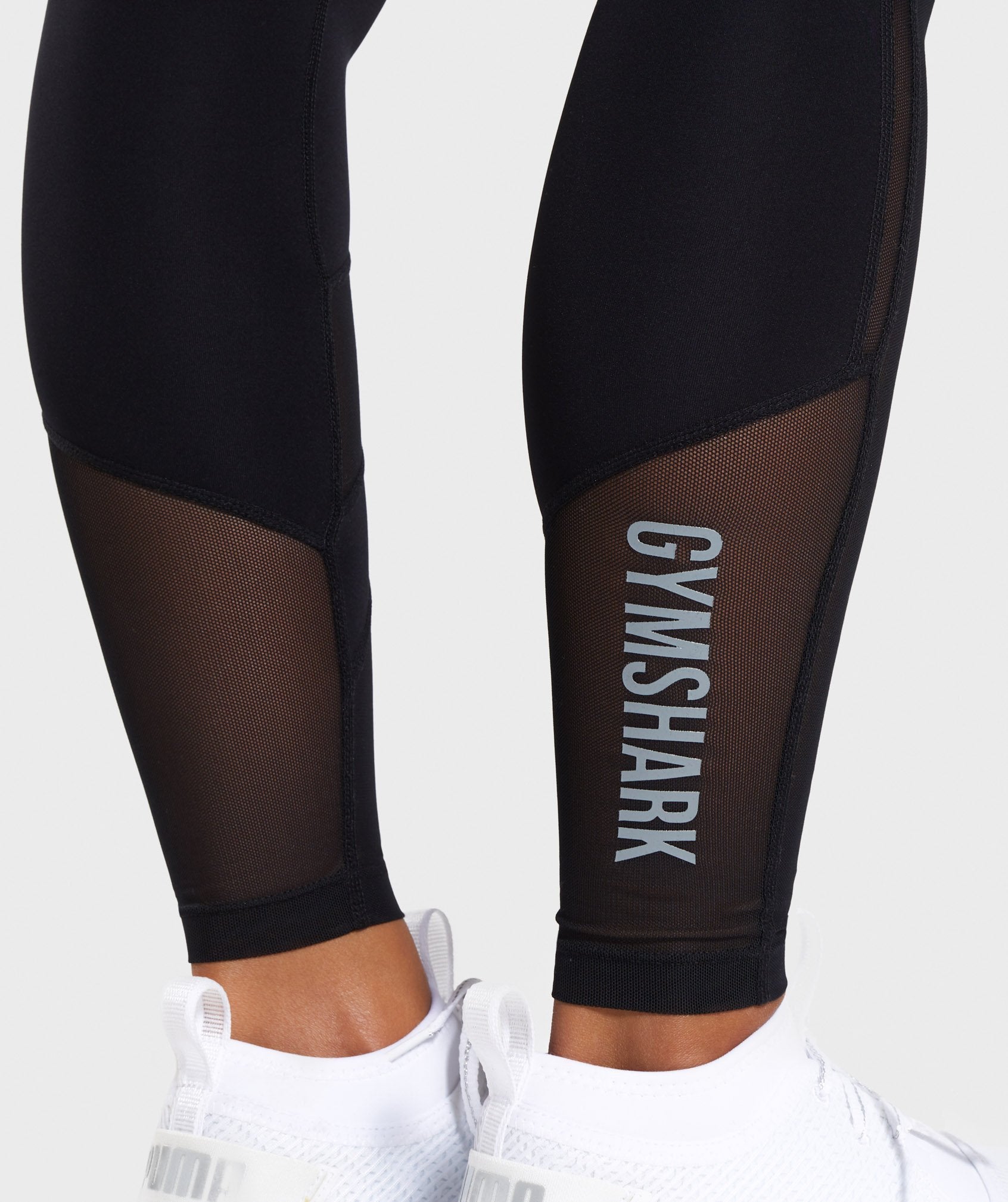 Mesh Layer Leggings in Black - view 5