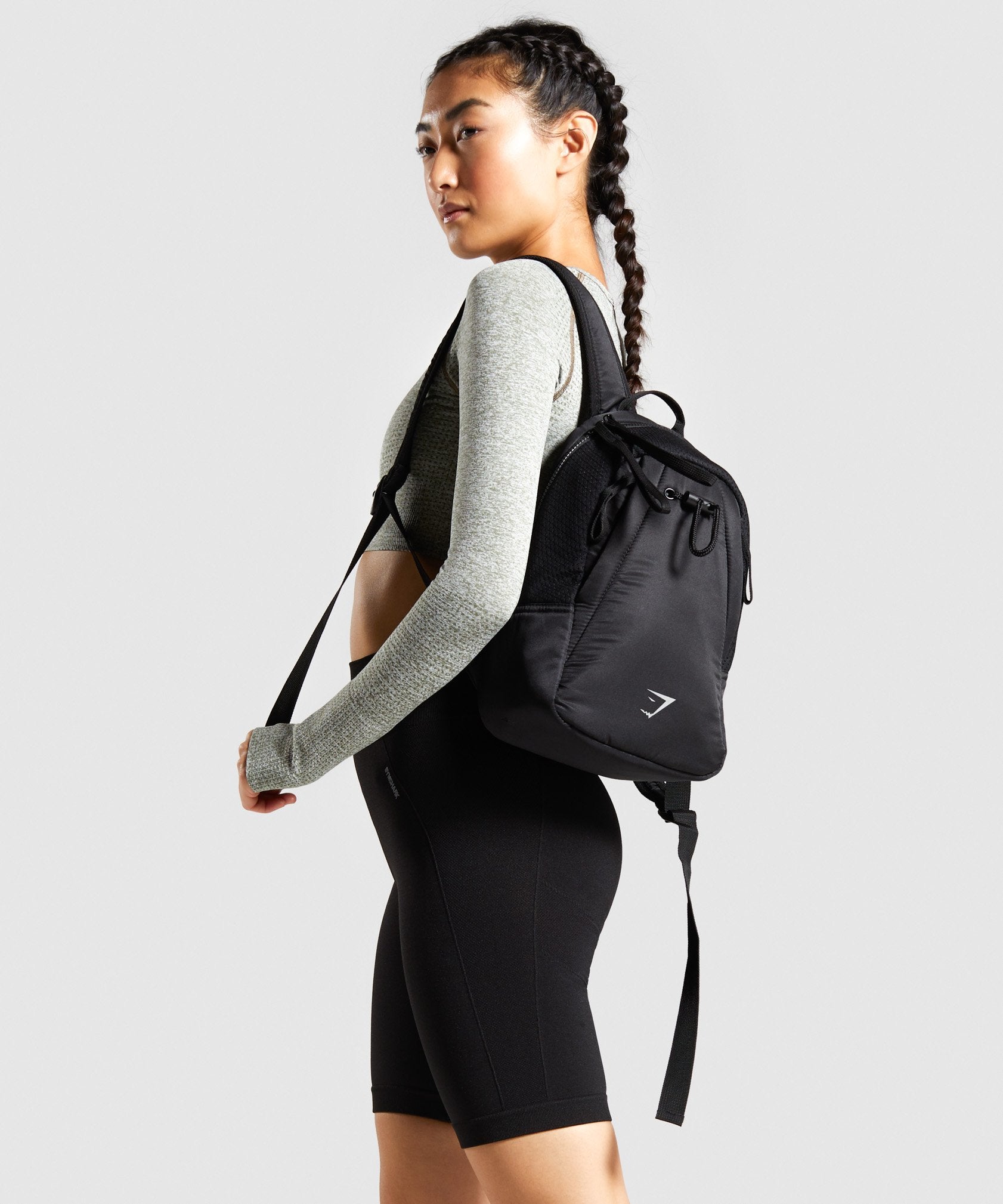 Mini Mesh Backpack in Black - view 6