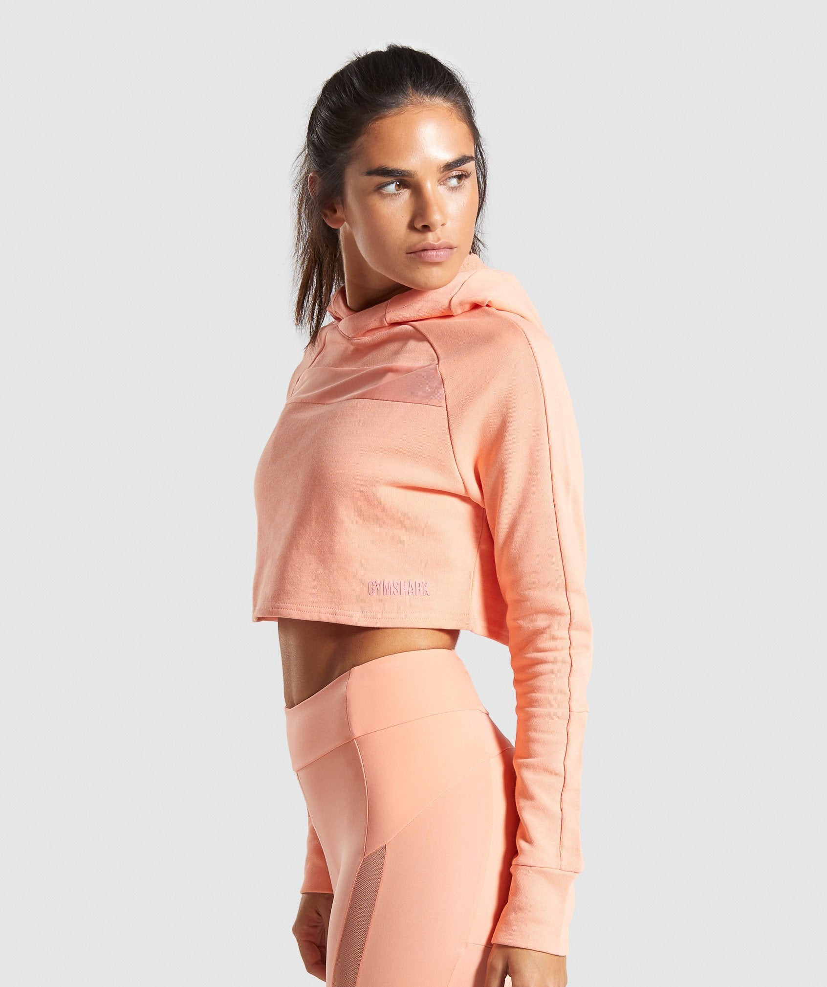 Move Cropped Hoodie in Peach - view 3