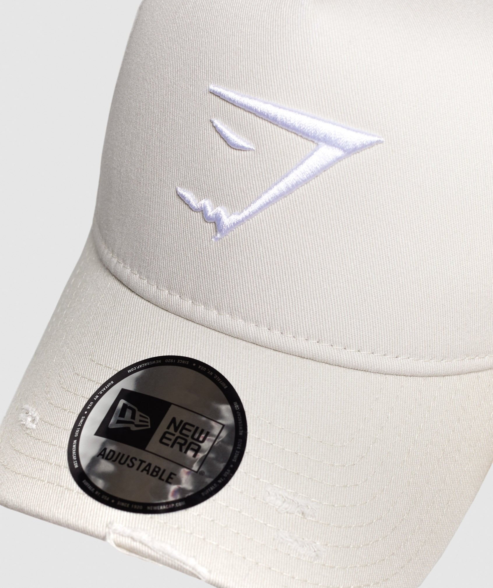 New Era Distressed Trucker in White - view 5