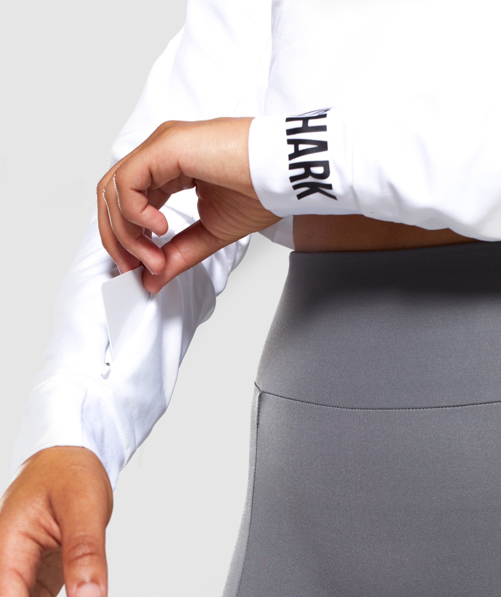 Non Stop Cropped Hoodie in White - view 5