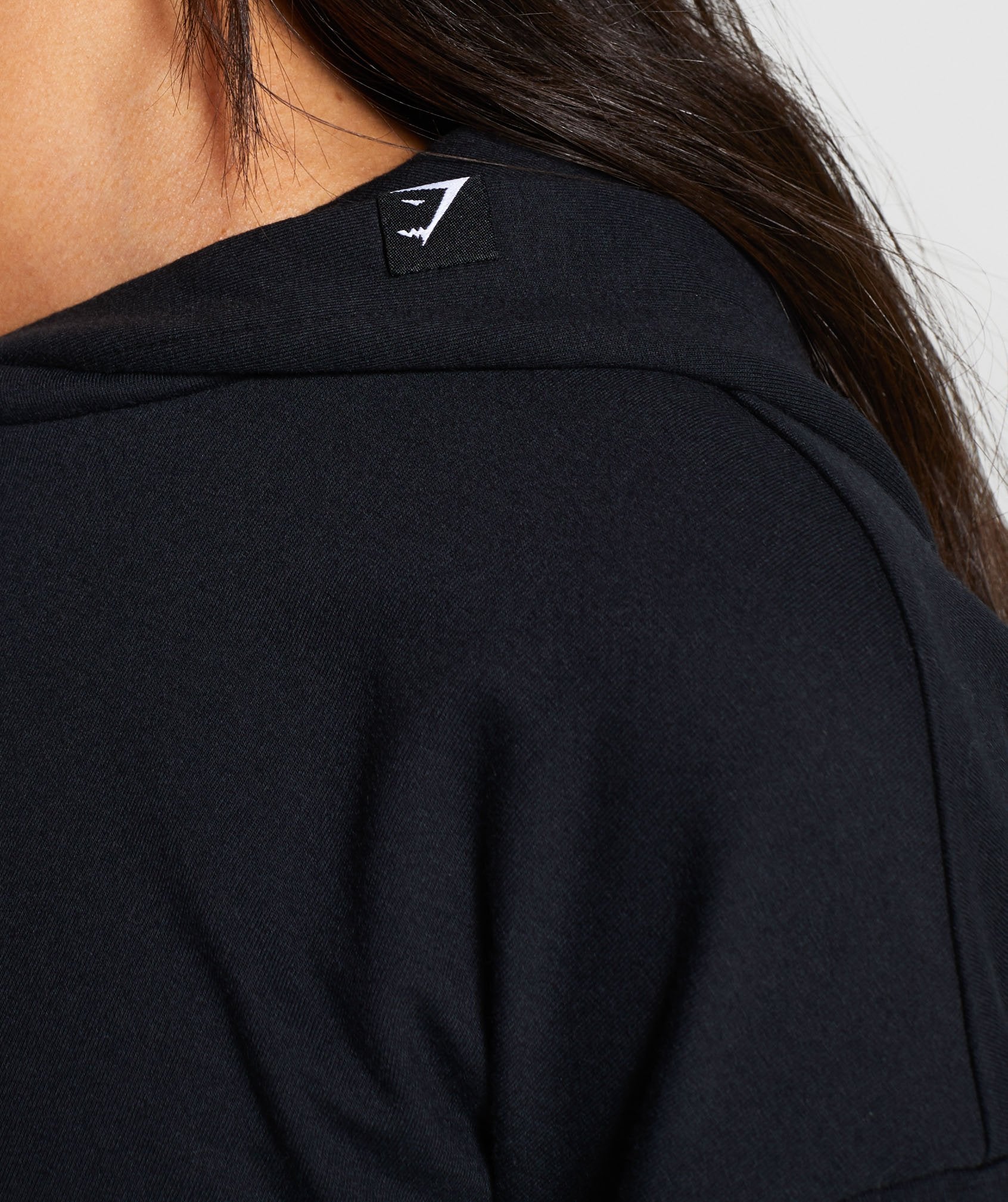 Gymshark Power Down Cropped Hoodie - Black