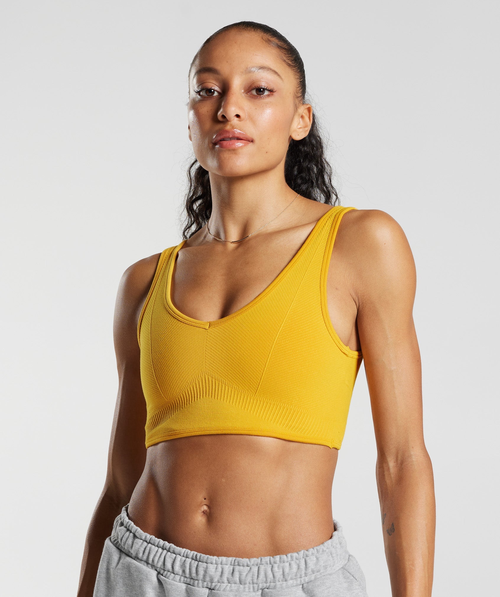 Rest Day Seamless Bralette in Sunny Yellow - view 1