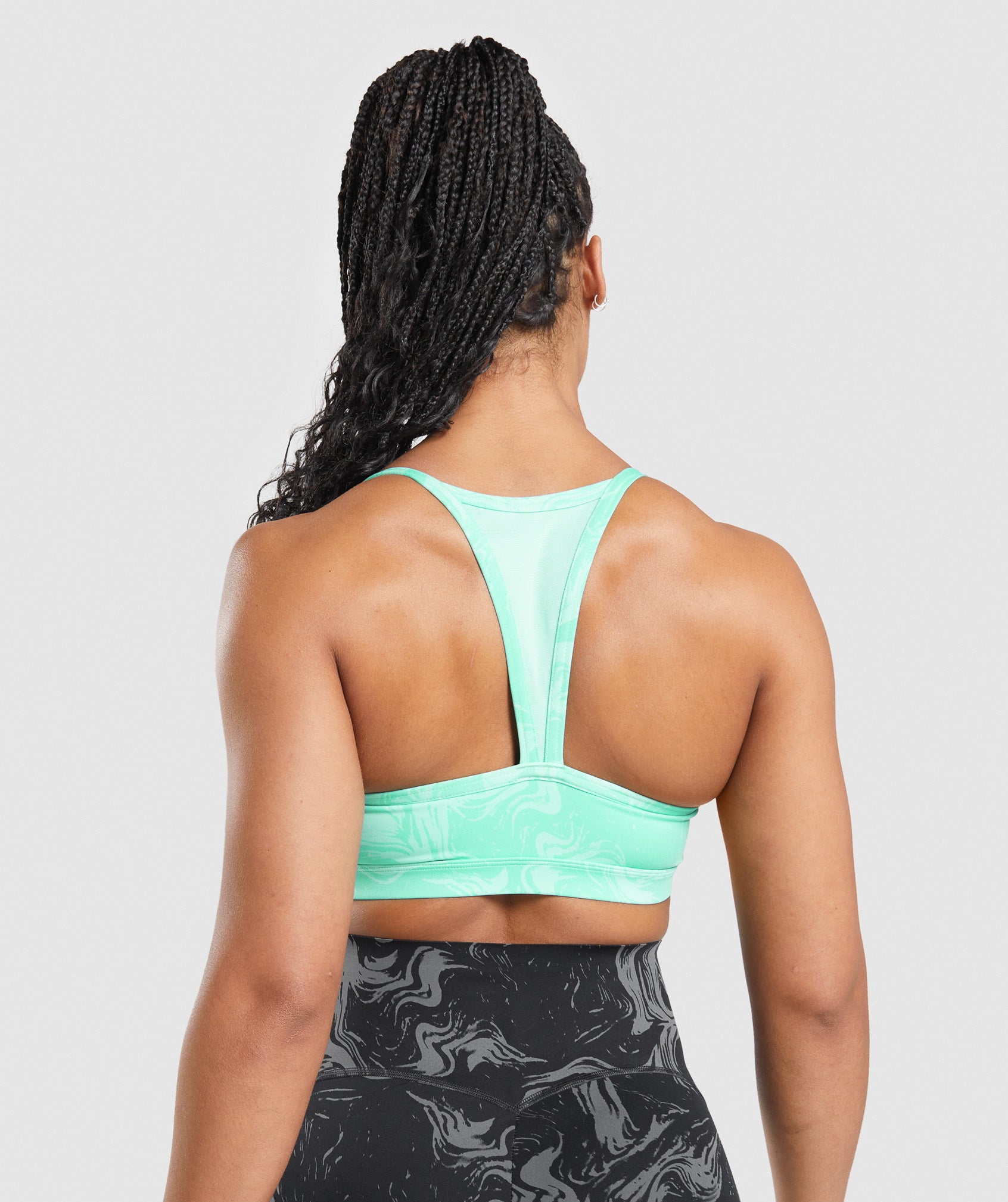 GS Power Sports Bra in Bright Turquoise Print - view 2