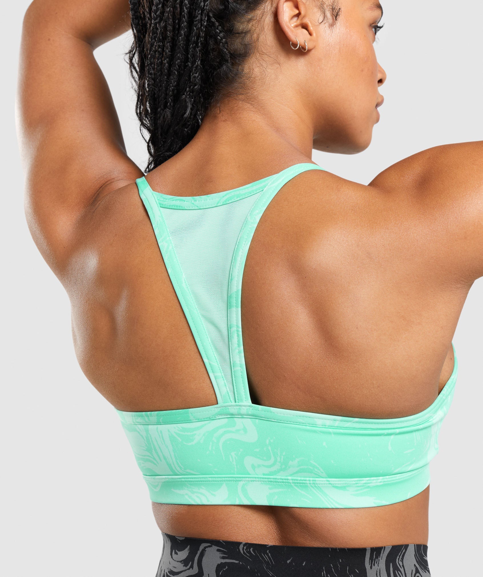 GS Power Sports Bra in Bright Turquoise Print - view 5