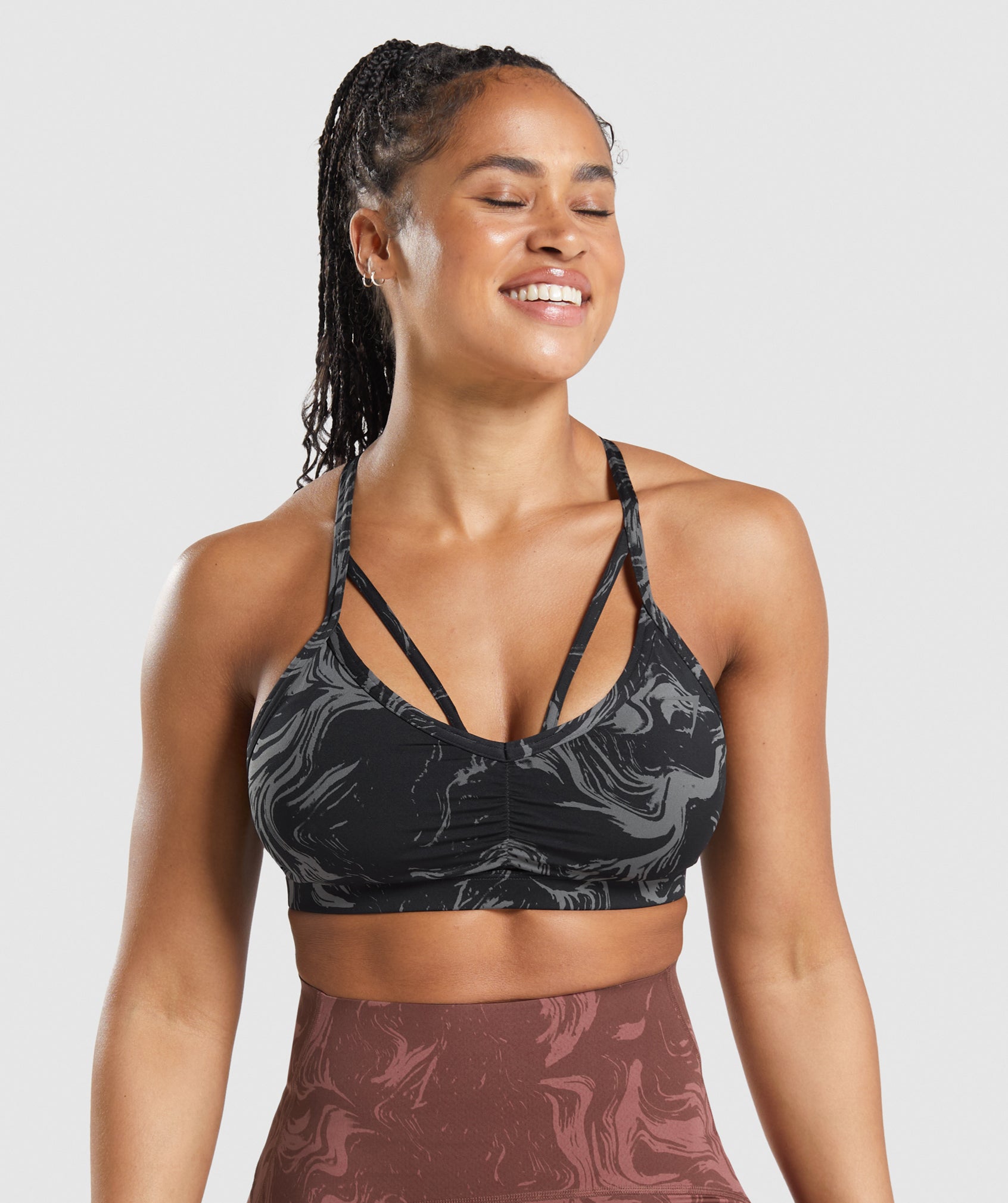 GS Power Sports Bra in Black Print - view 1