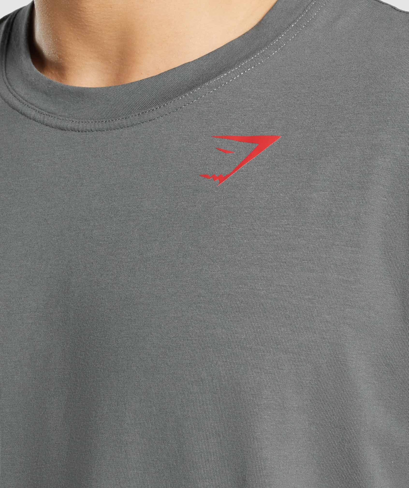 Power T-Shirt in Charcoal Grey - view 6