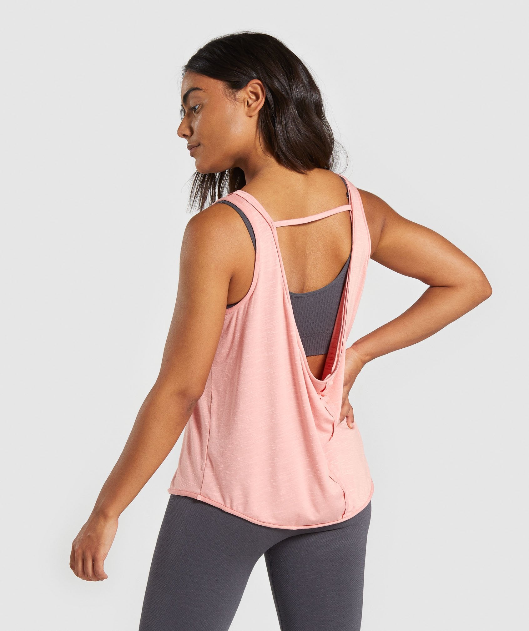 Power Down Vest in Peach - view 2