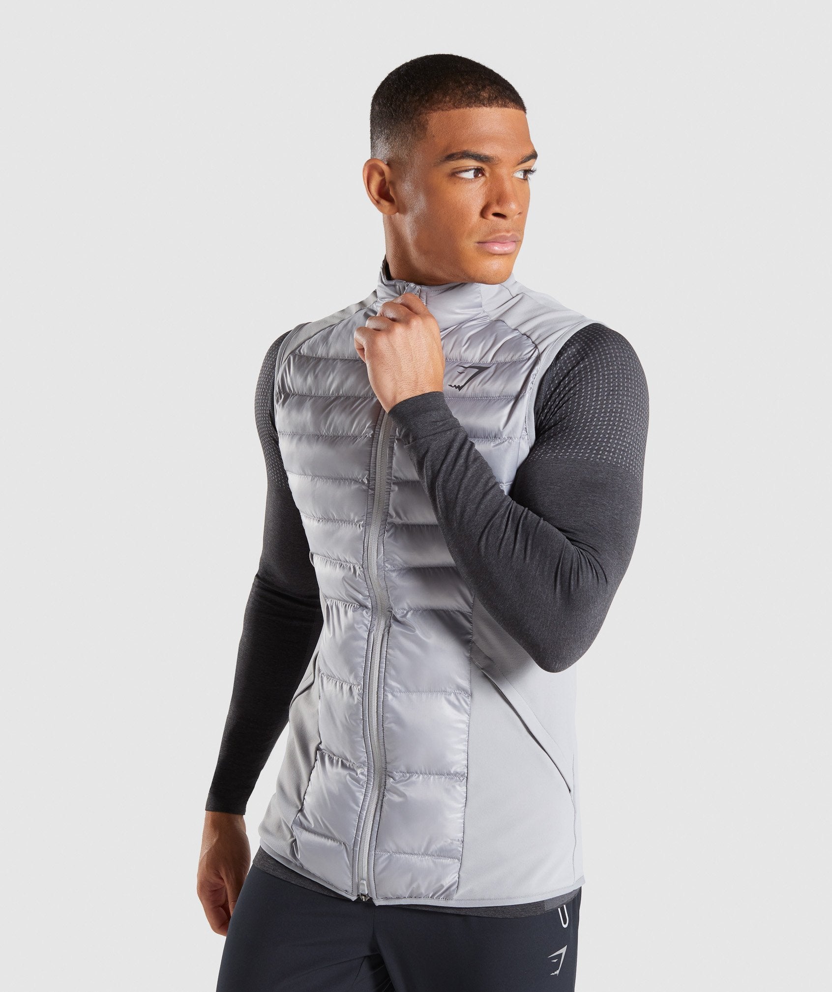 Power Lightweight Gilet in Light Grey - view 1