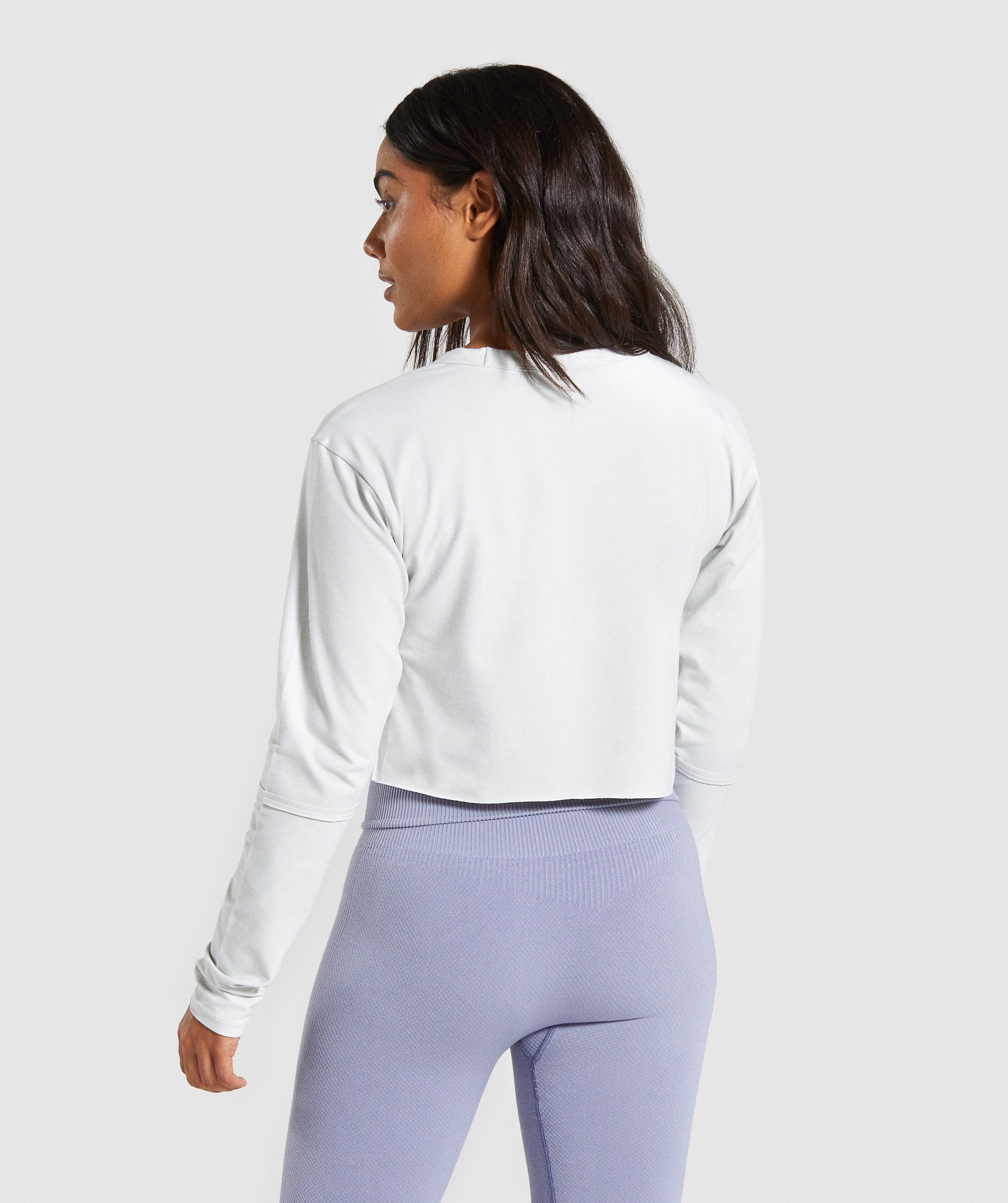 Power Down Crop Top in Light Grey - view 2