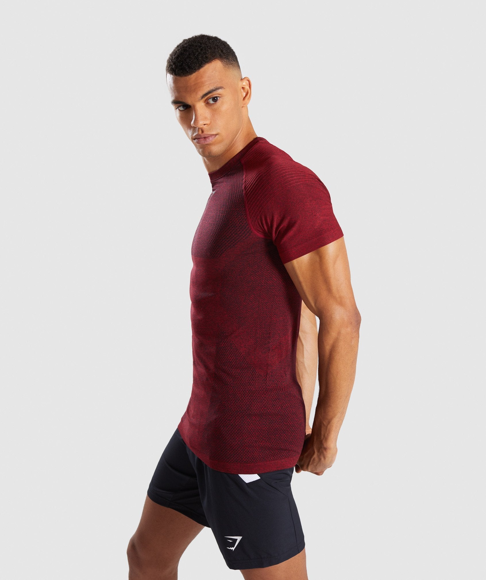 Premium Seamless T-Shirt in Red Marl - view 3