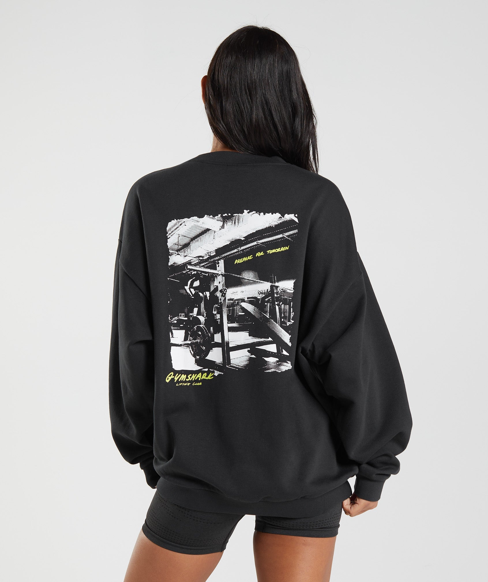 Prepare For Tomorrow Oversized Sweatshirt in Black - view 1